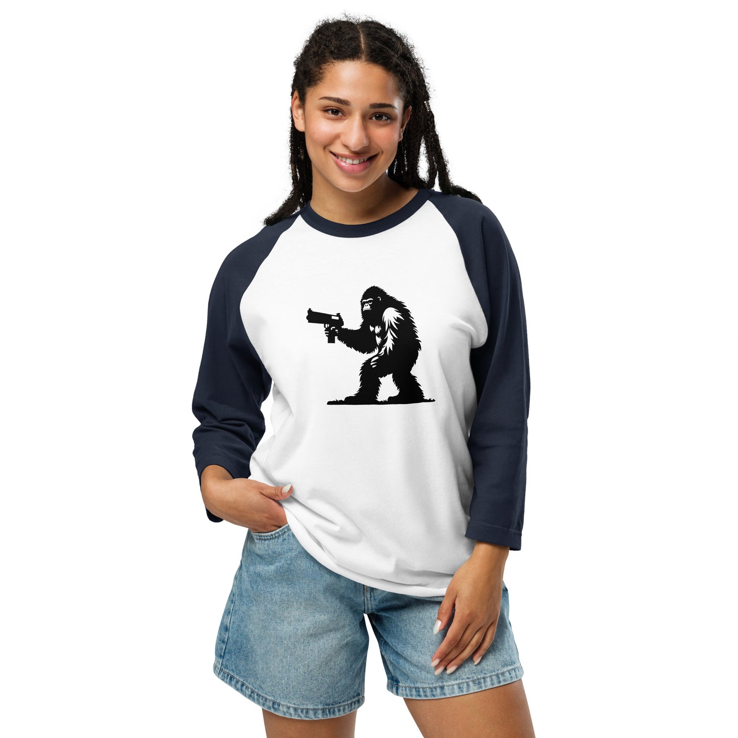 Sasquatch No. 2 - 3/4 sleeve raglan shirt