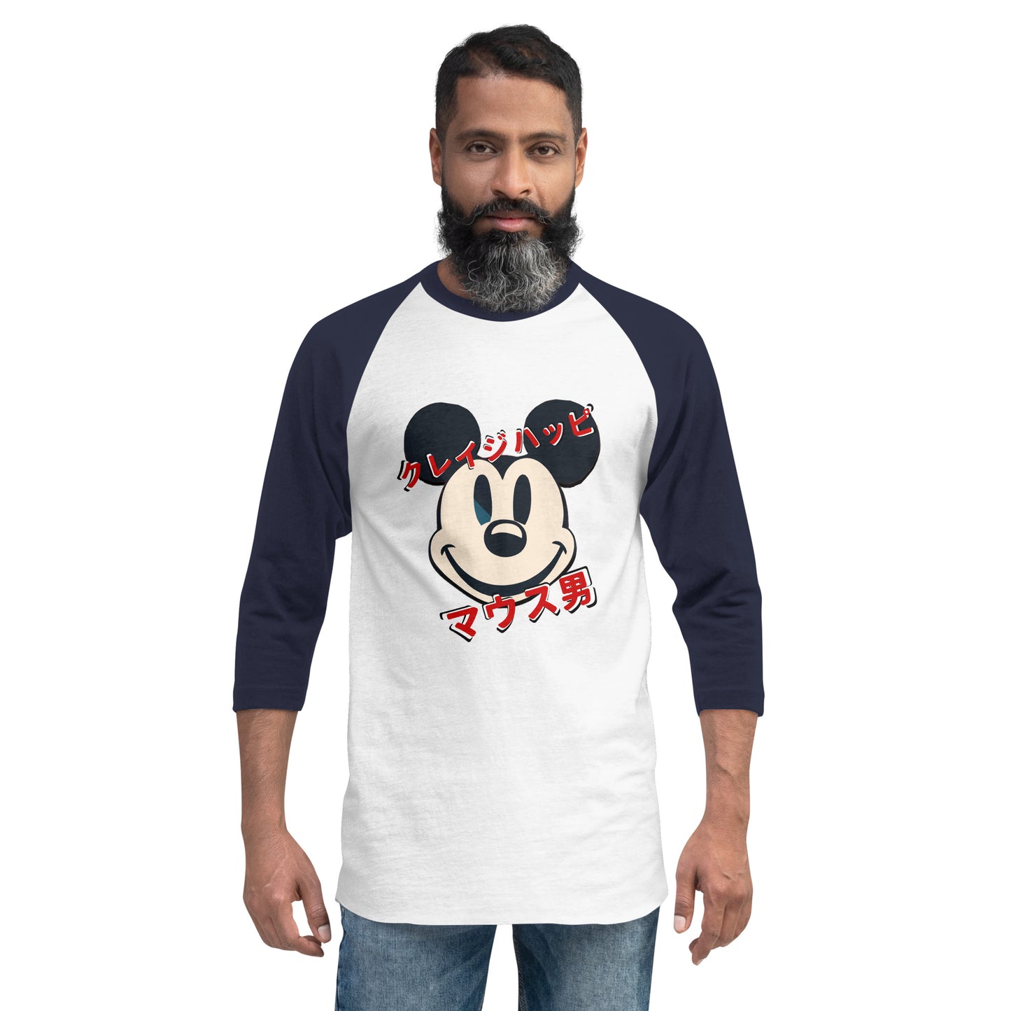 Cinema Collection - Mentally Unwell Mouse Man - 3/4 sleeve raglan shirt