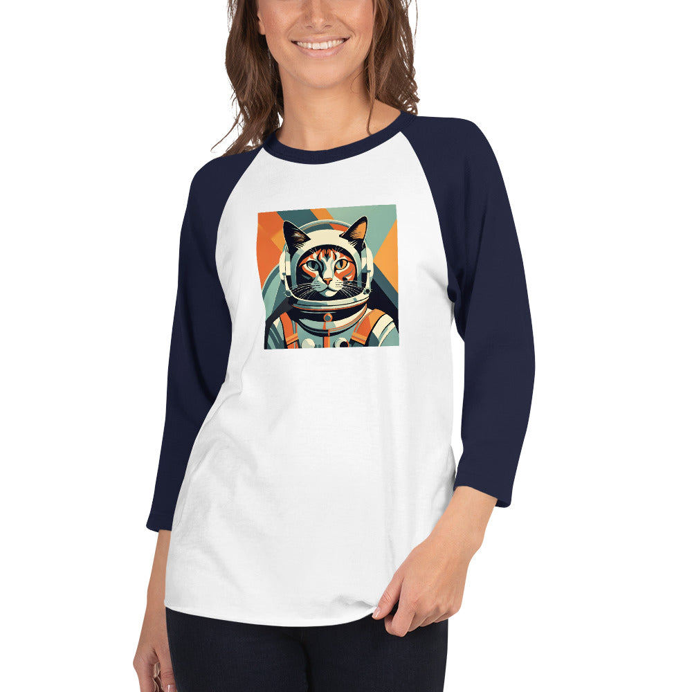 Astro-Kitty - 3/4 sleeve raglan shirt