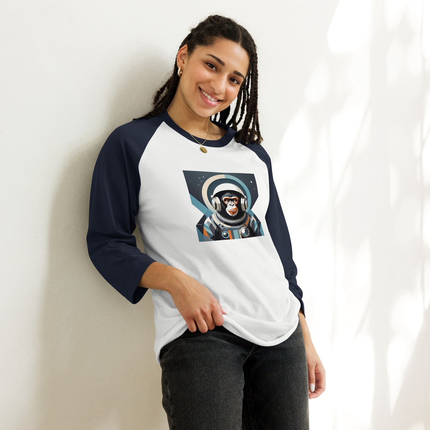 Astro Chimp Returns - 3/4 sleeve raglan shirt