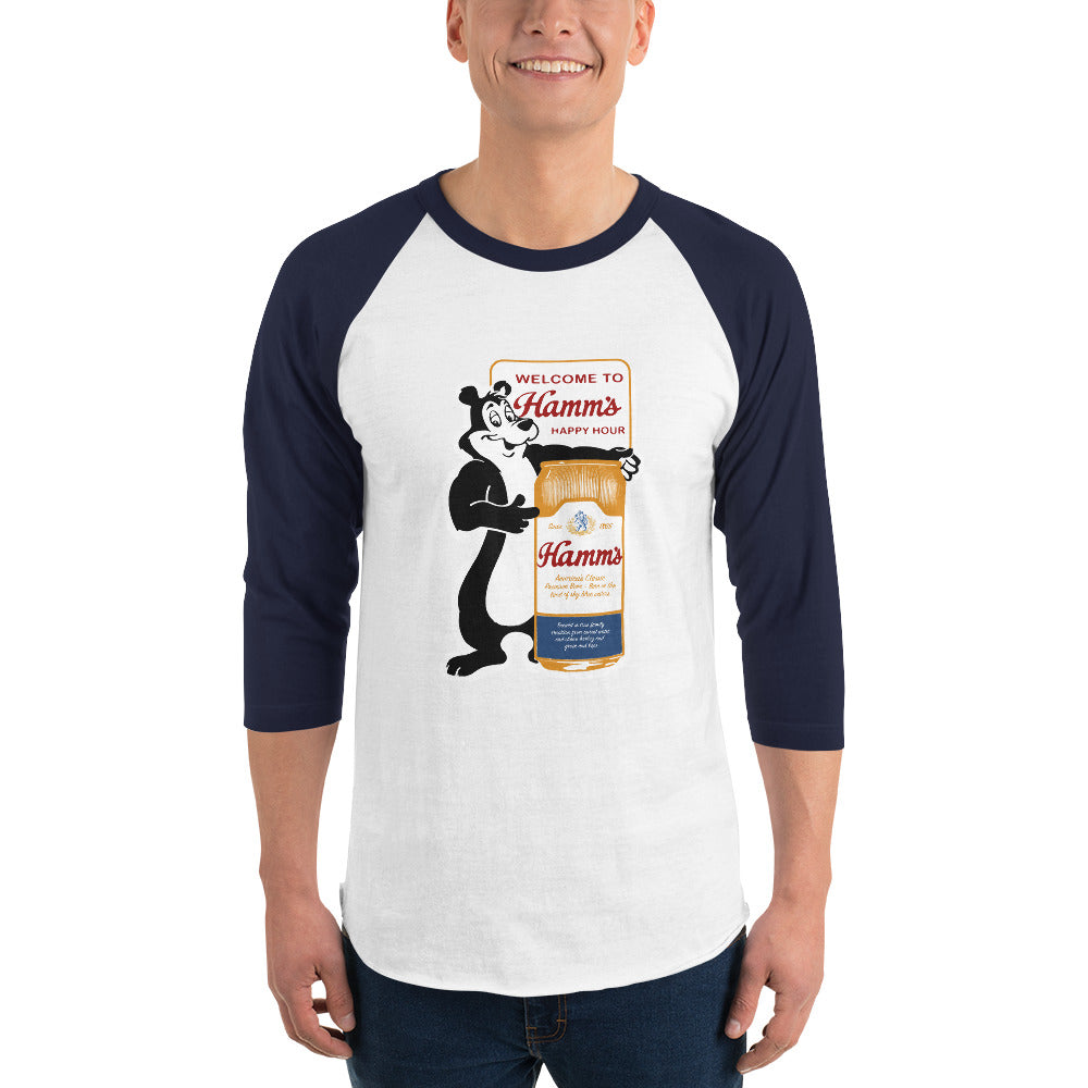 Forgotten Brands – Hamm’s Beer – 3/4 sleeve raglan shirt