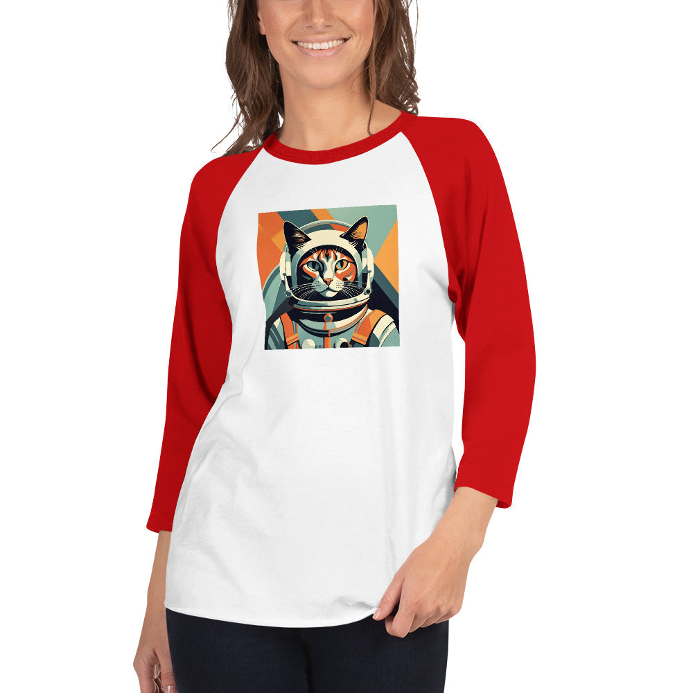 Astro-Kitty - 3/4 sleeve raglan shirt