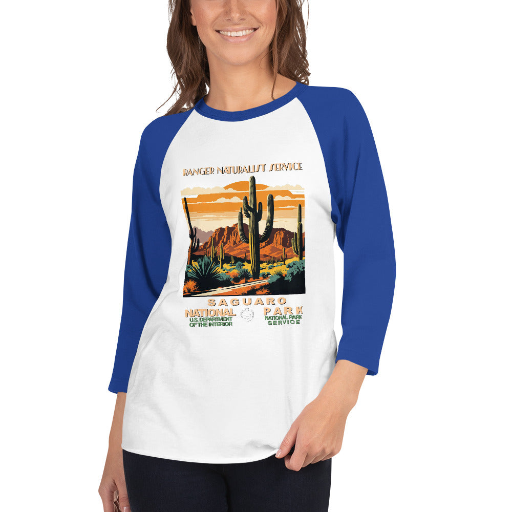 WPA National Park Collection - Saguaro National Park - 3/4 sleeve raglan shirt