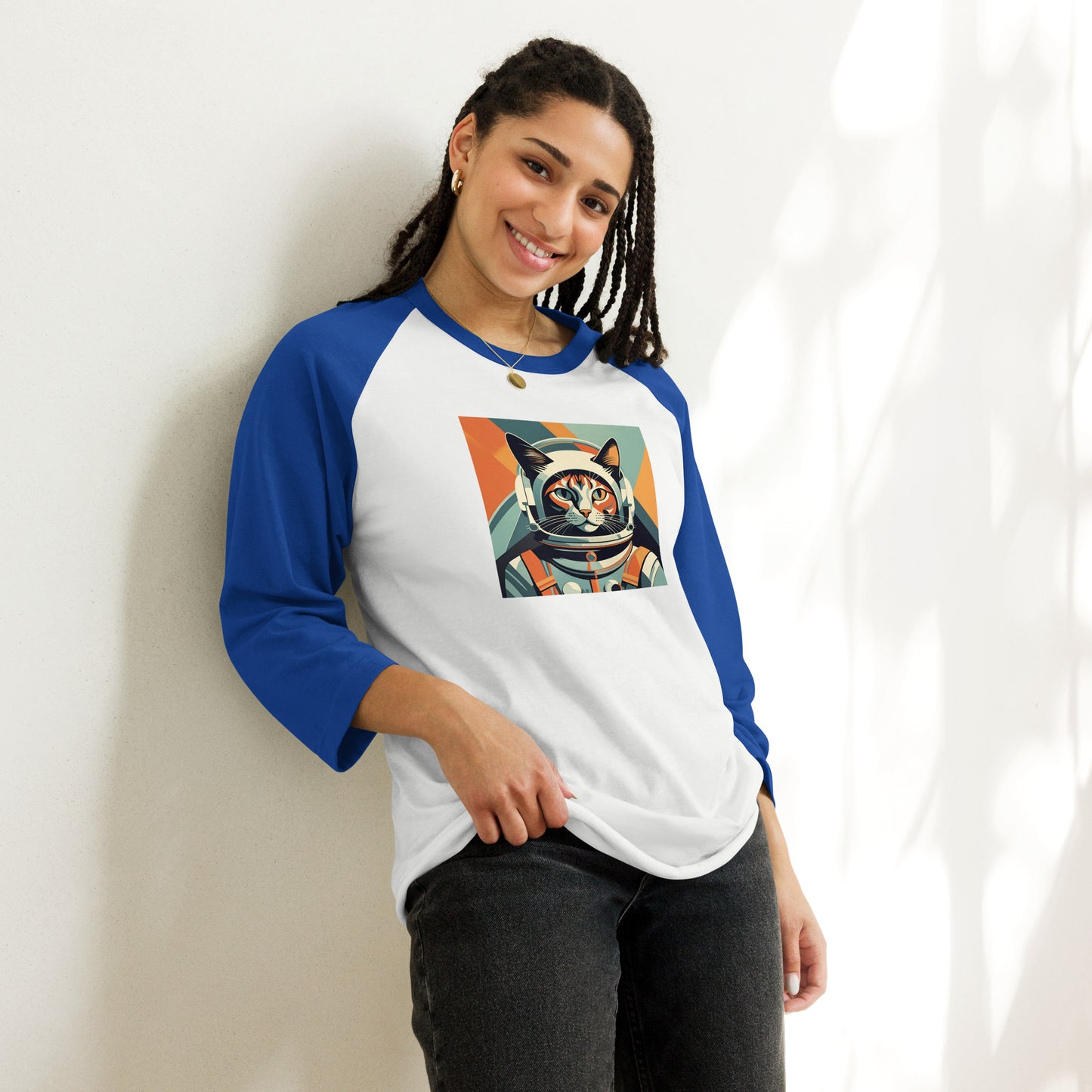 Astro-Kitty - 3/4 sleeve raglan shirt