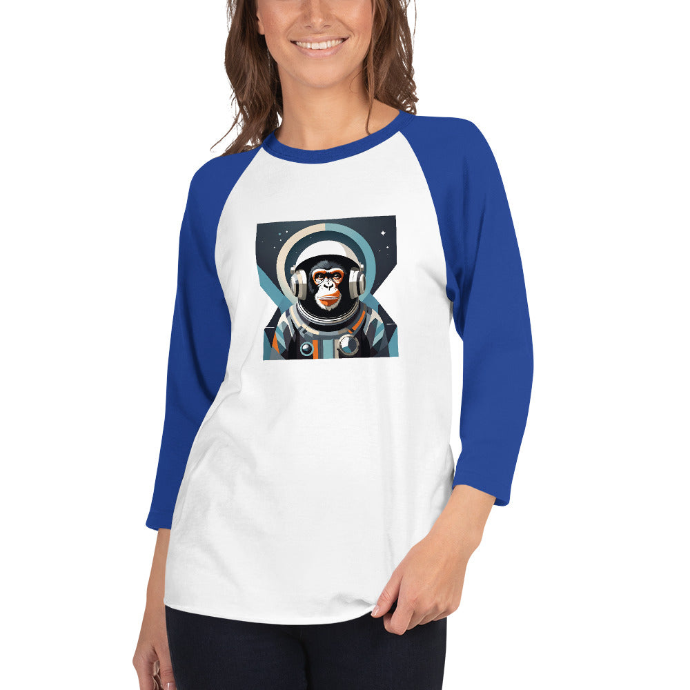 Astro Chimp Returns - 3/4 sleeve raglan shirt