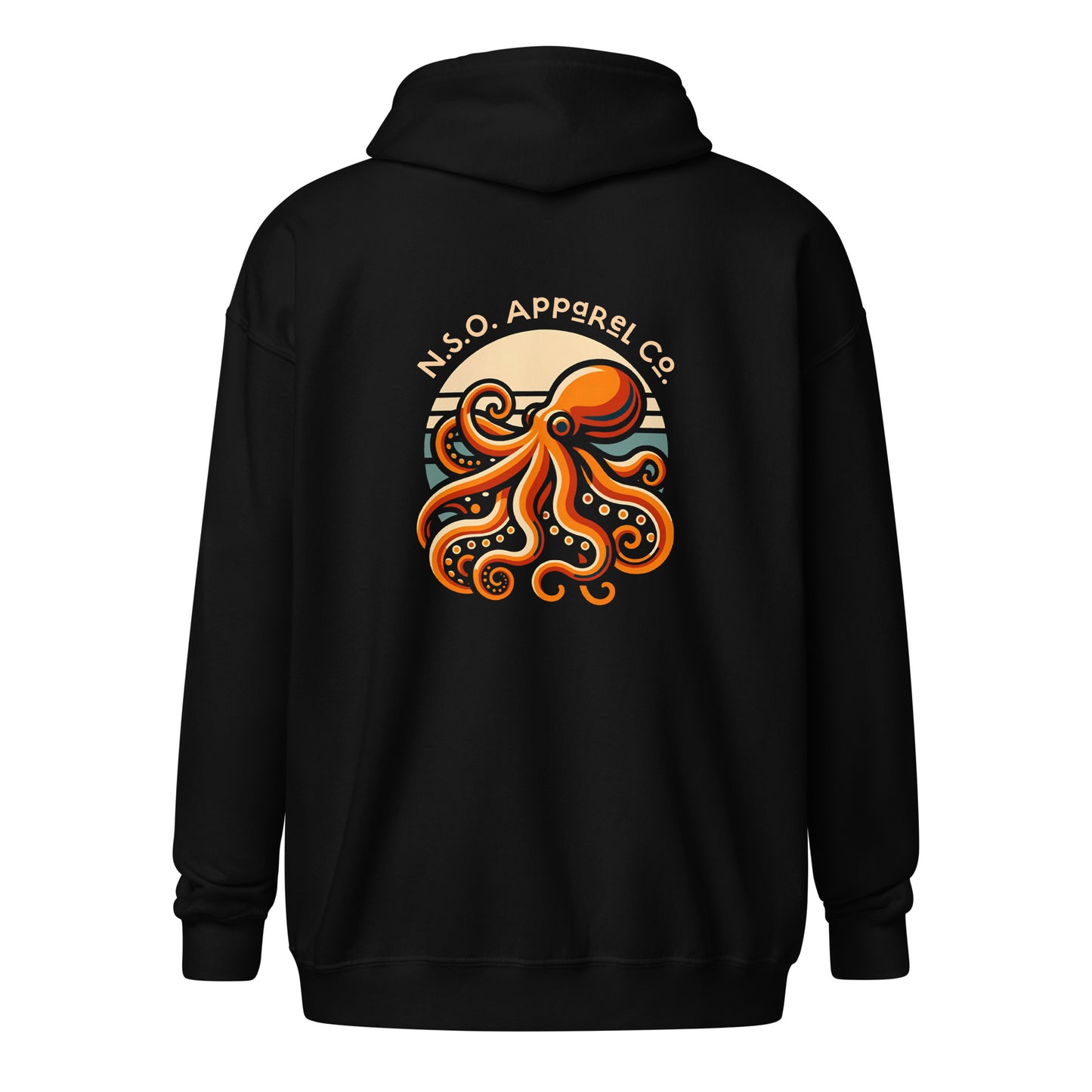 Awesome Orange Octopus No. 2 - zip hoodie (unisex)