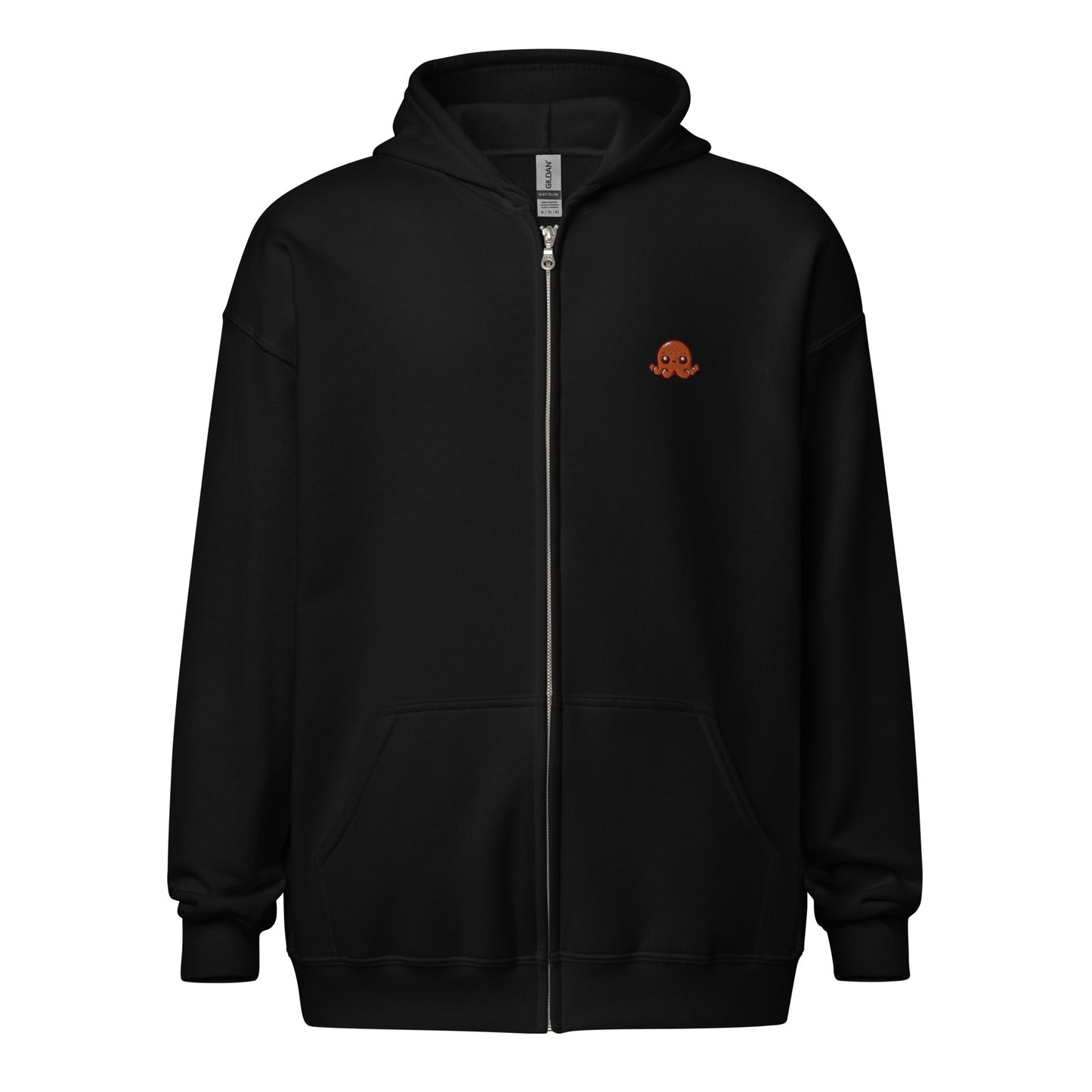 Awesome Orange Octopus No. 7 - zip hoodie (unisex)