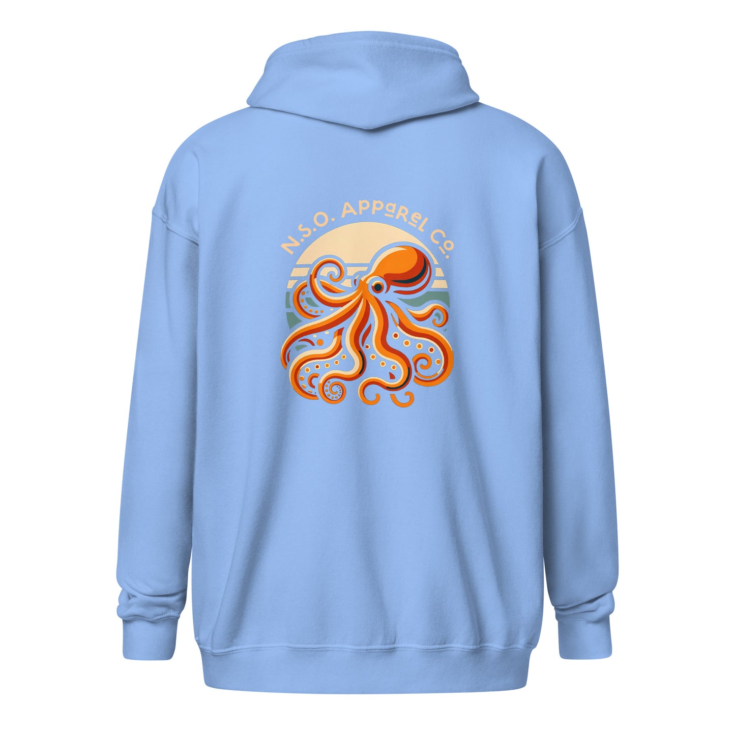 Awesome Orange Octopus No. 2 - zip hoodie (unisex)