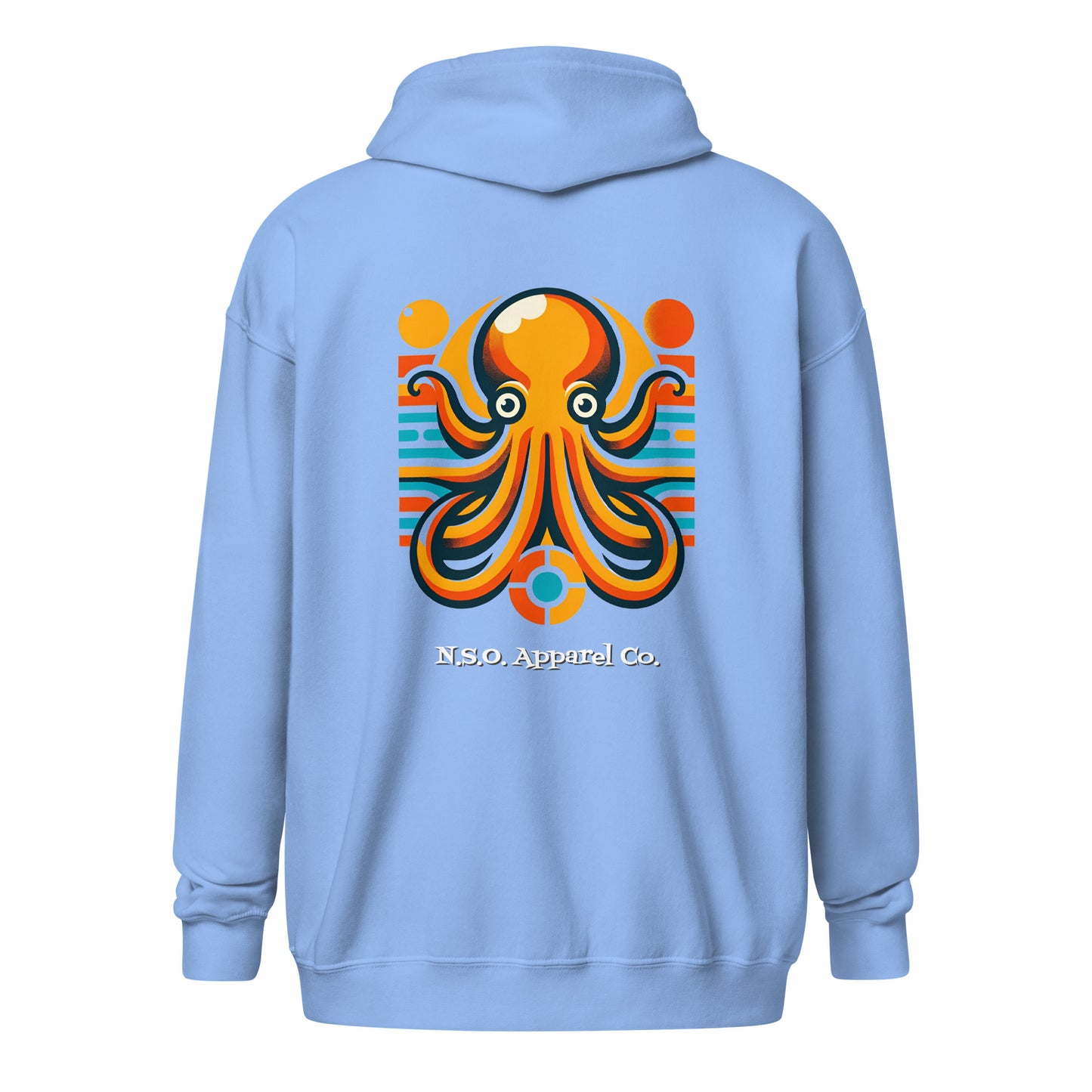 Awesome Orange Octopus No. 7 - zip hoodie (unisex)