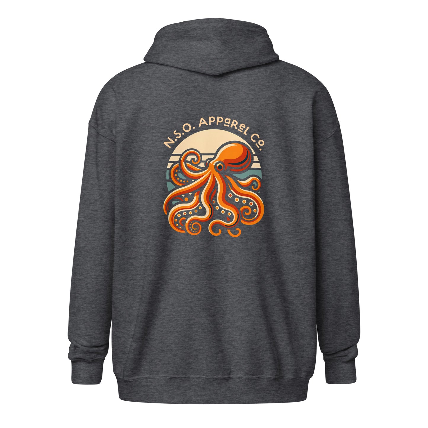 Awesome Orange Octopus No. 2 - zip hoodie (unisex)