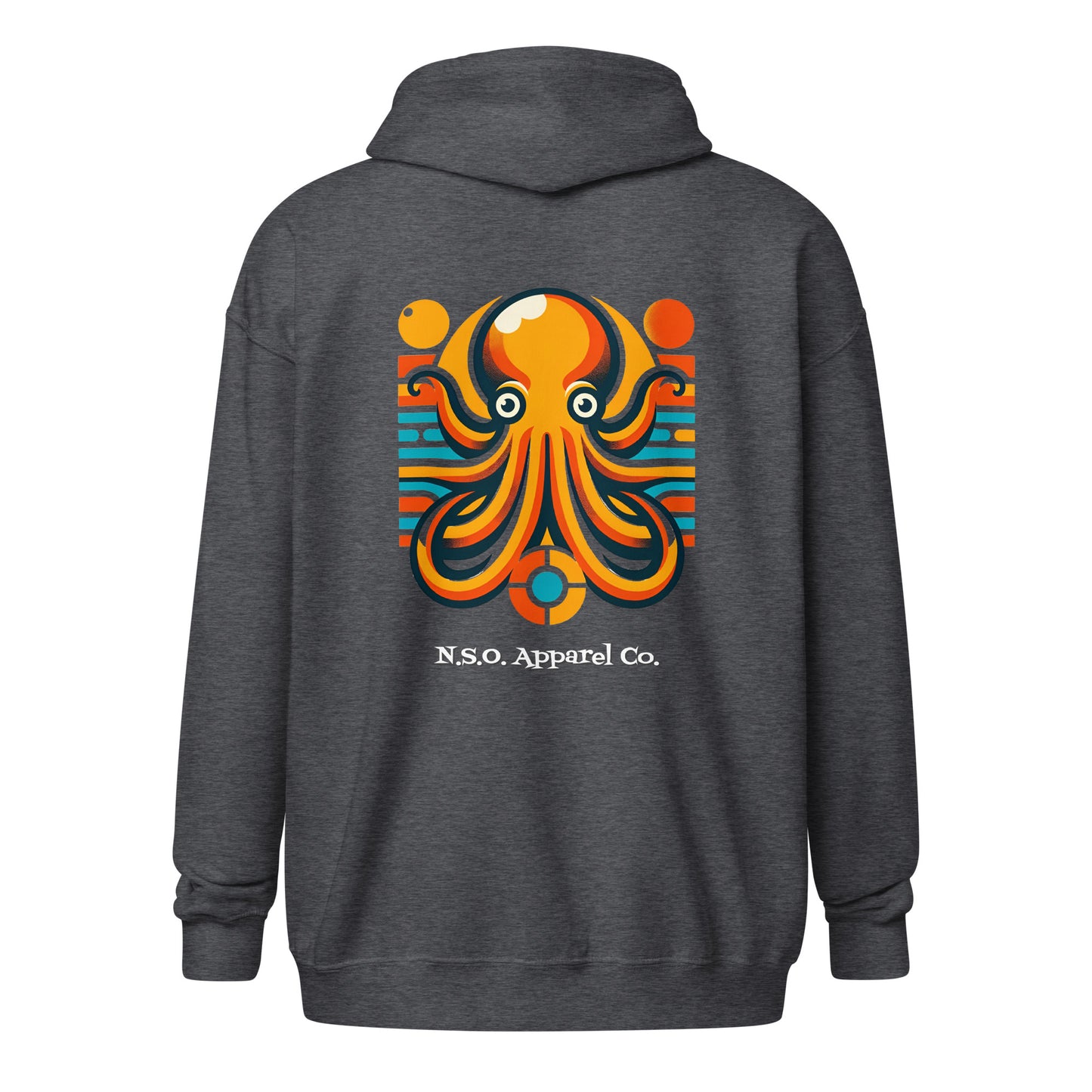 Awesome Orange Octopus No. 7 - zip hoodie (unisex)