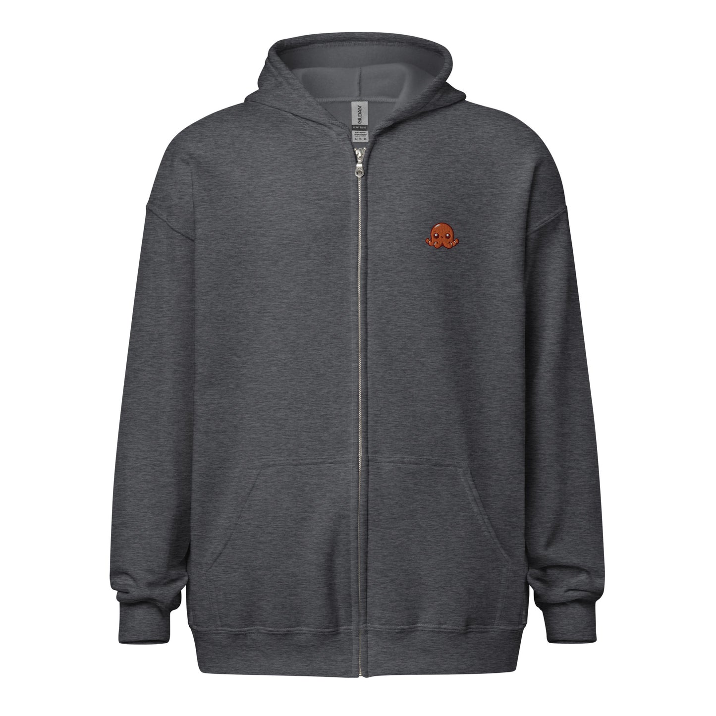 Awesome Orange Octopus No. 7 - zip hoodie (unisex)