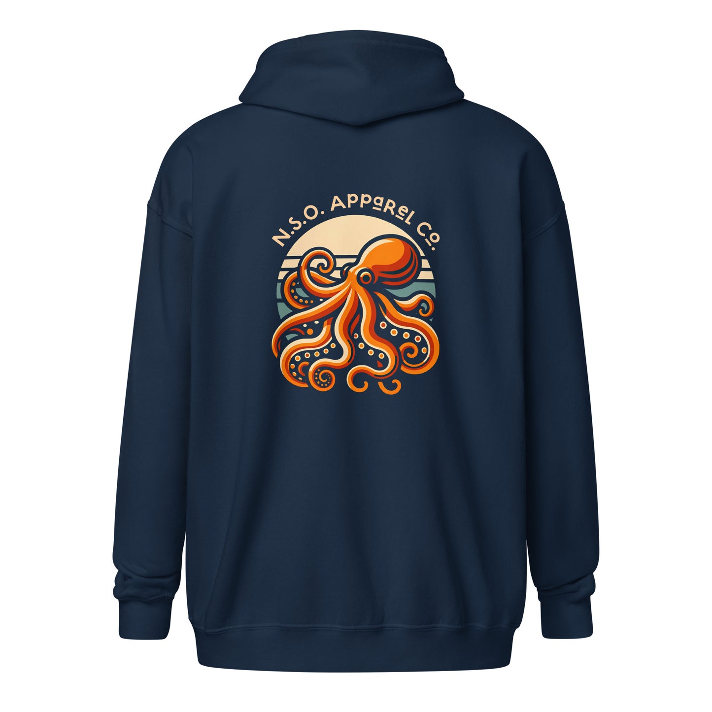 Awesome Orange Octopus No. 2 - zip hoodie (unisex)