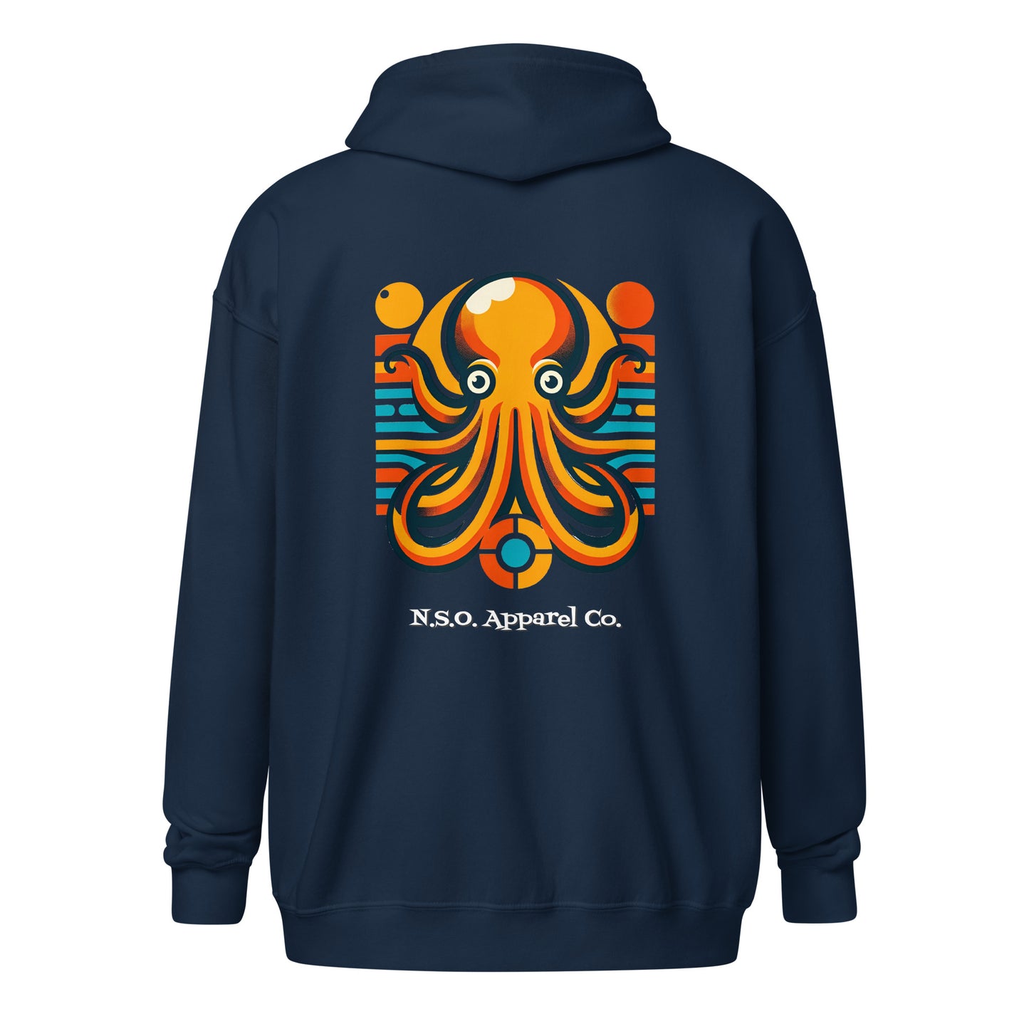 Awesome Orange Octopus No. 7 - zip hoodie (unisex)