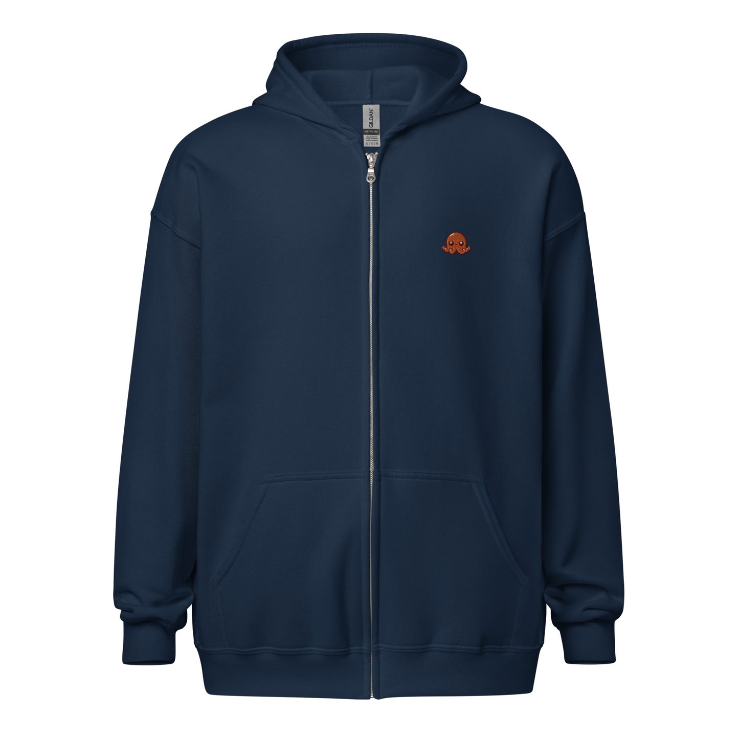 Awesome Orange Octopus No. 2 - zip hoodie (unisex)