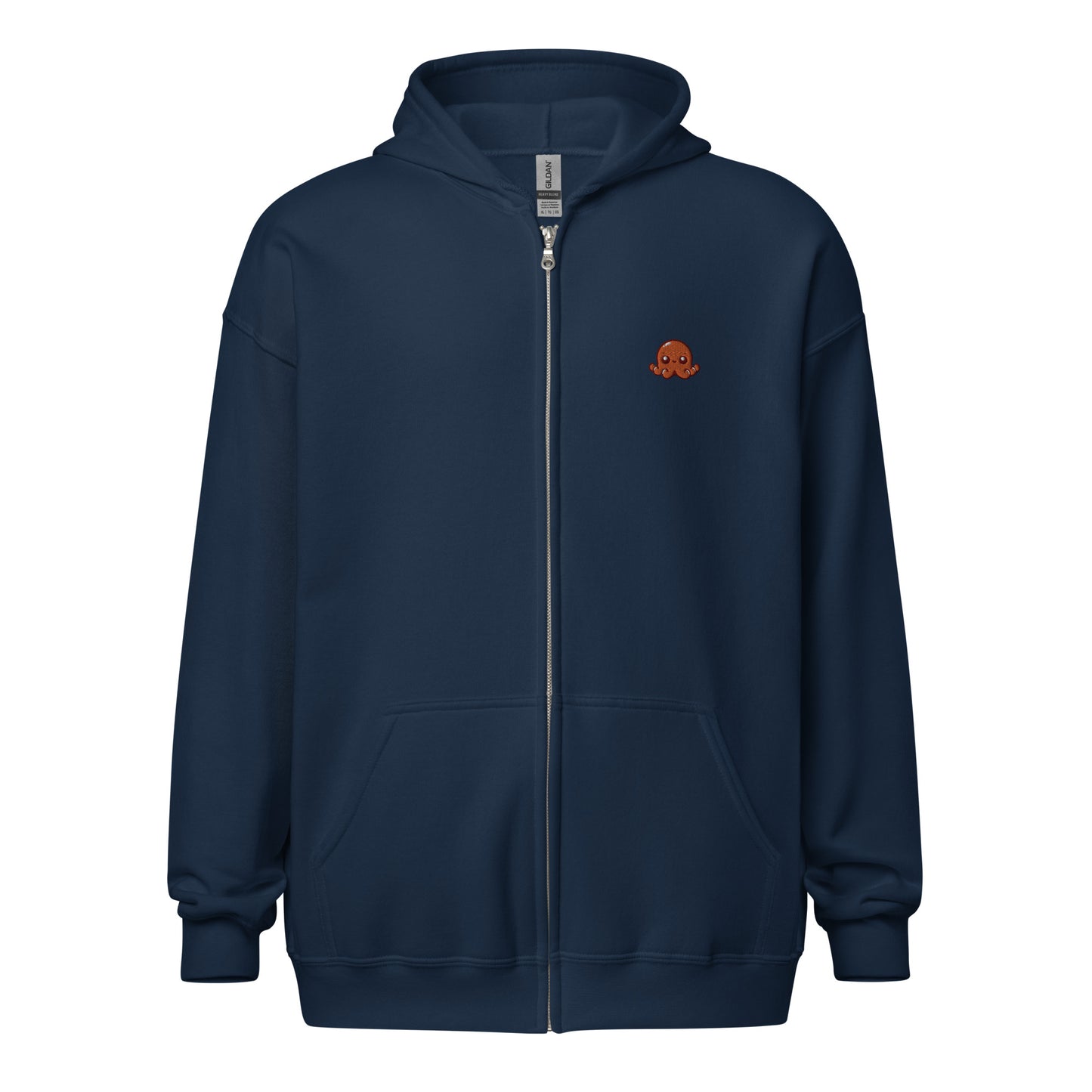 Awesome Orange Octopus No. 7 - zip hoodie (unisex)