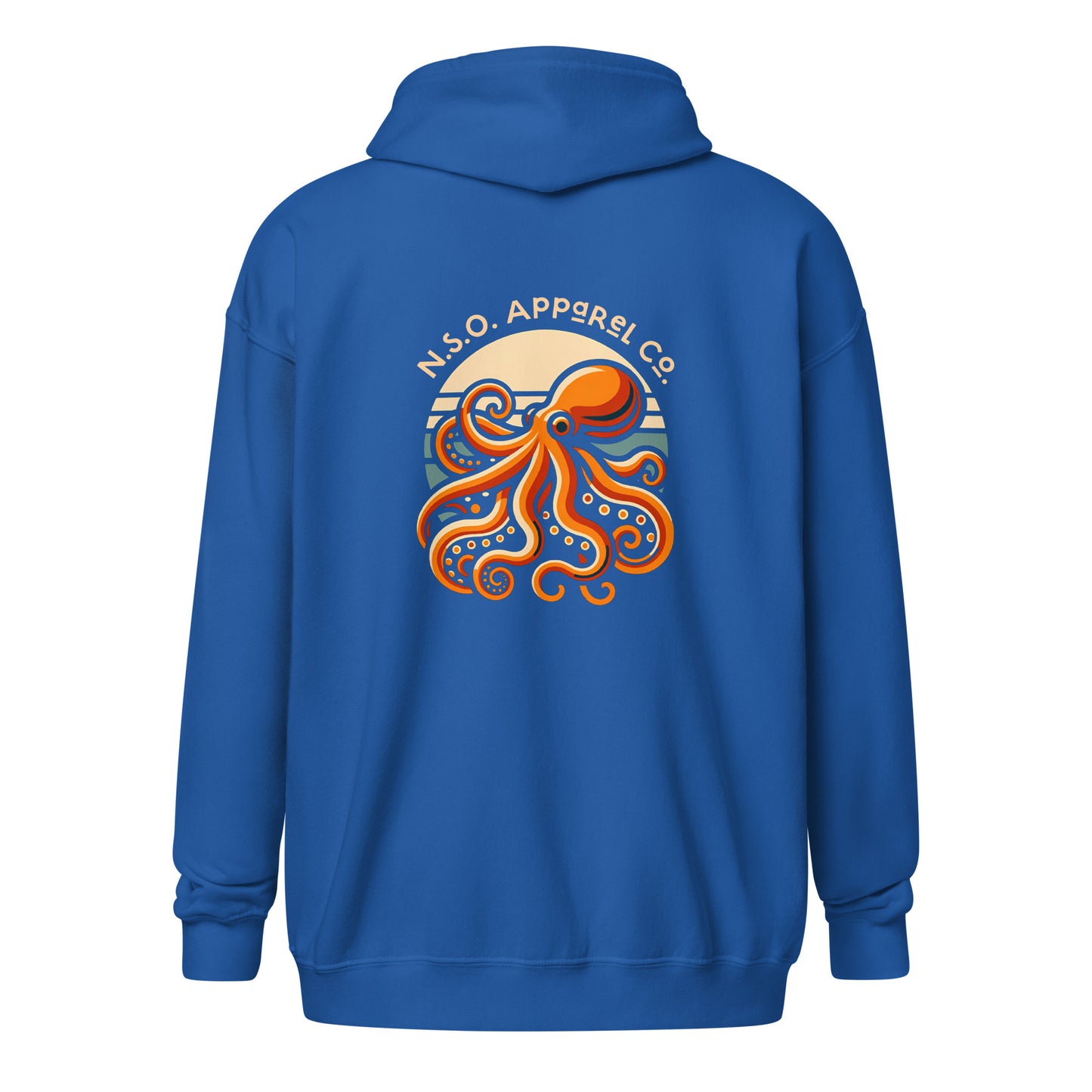 Awesome Orange Octopus No. 2 - zip hoodie (unisex)