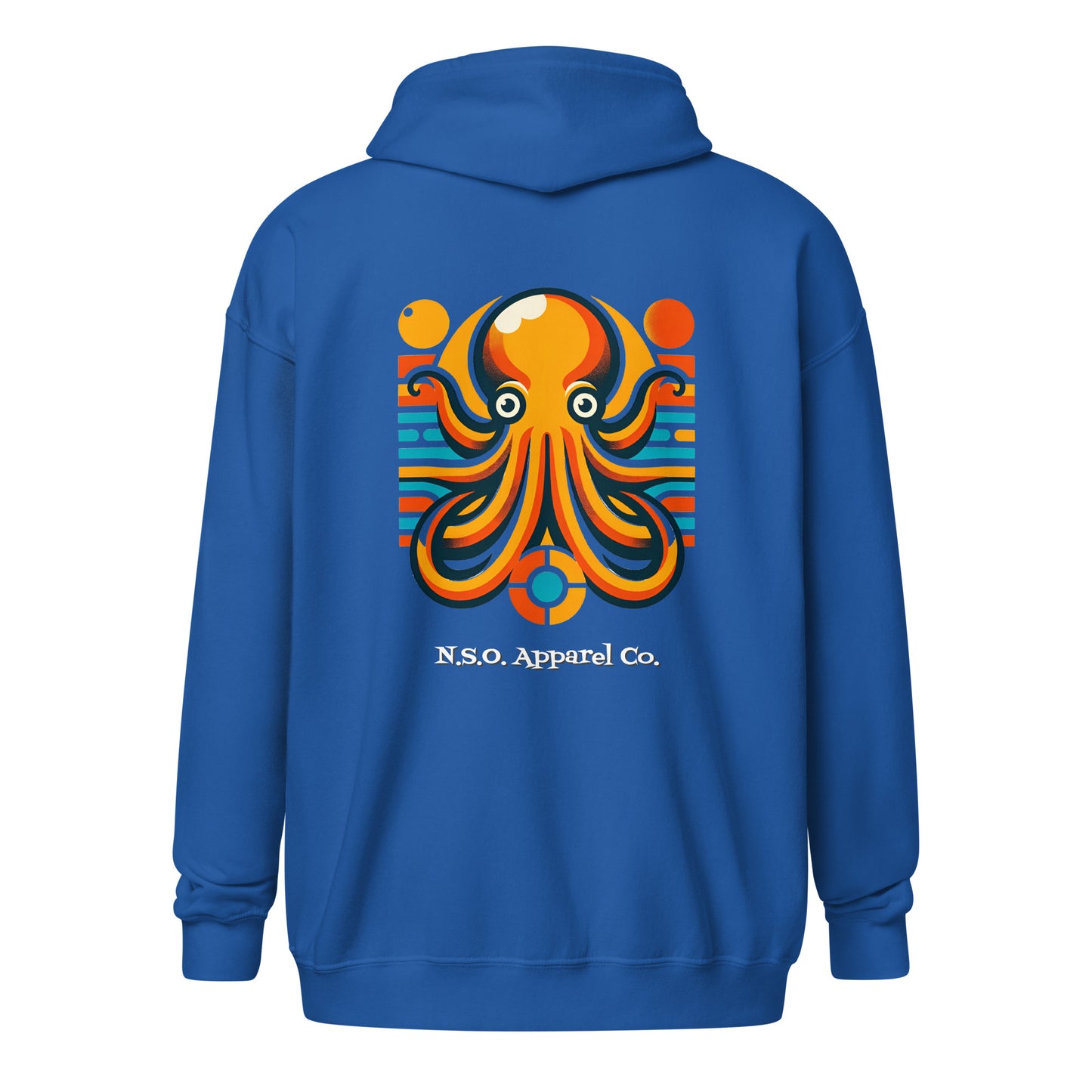 Awesome Orange Octopus No. 7 - zip hoodie (unisex)