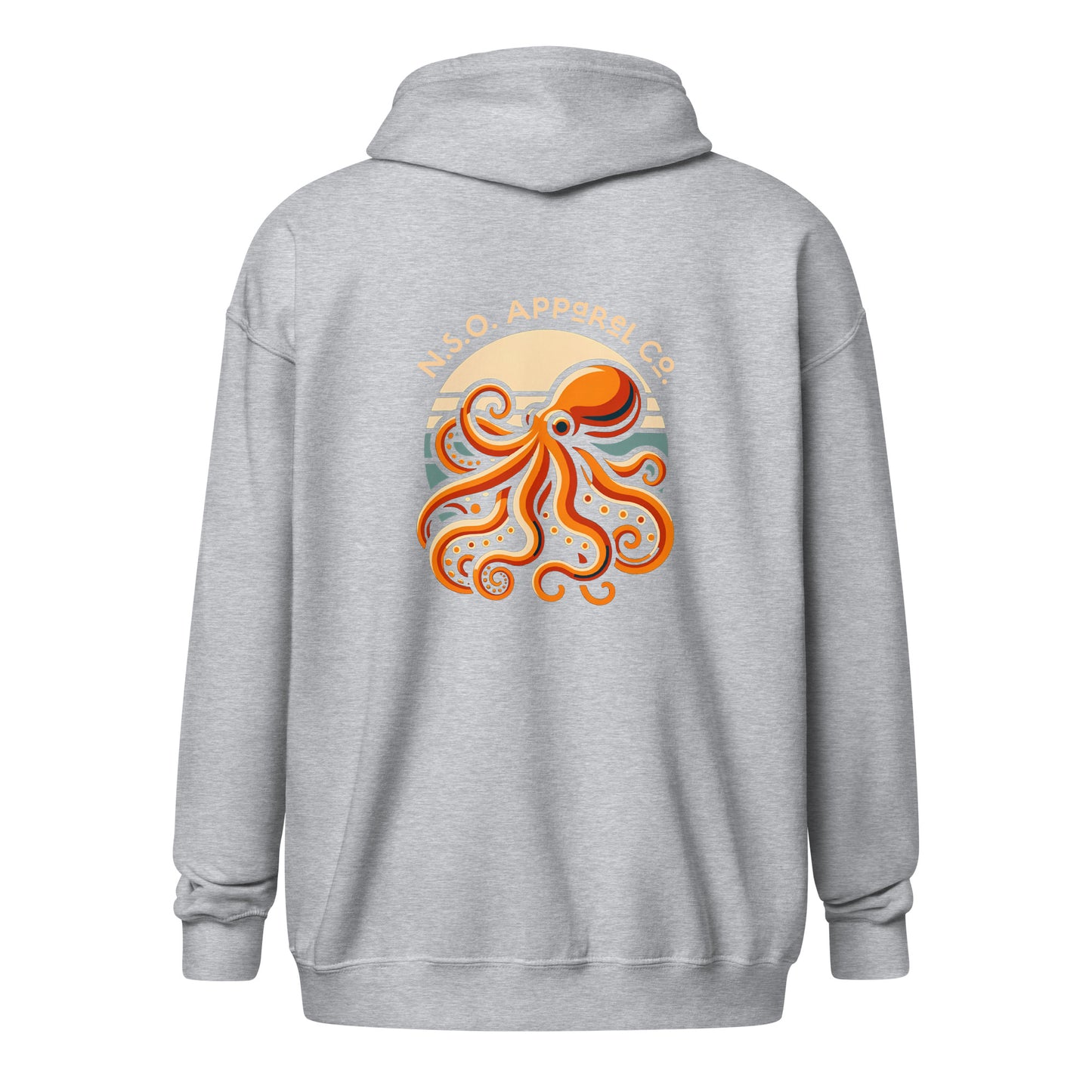 Awesome Orange Octopus No. 2 - zip hoodie (unisex)