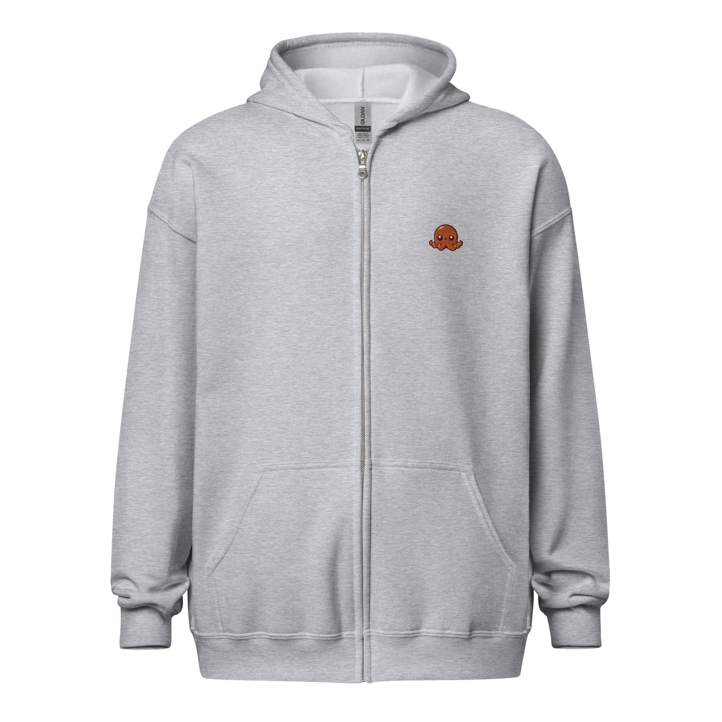 Awesome Orange Octopus No. 7 - zip hoodie (unisex)