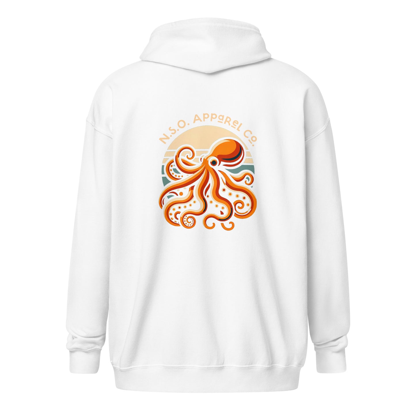 Awesome Orange Octopus No. 2 - zip hoodie (unisex)