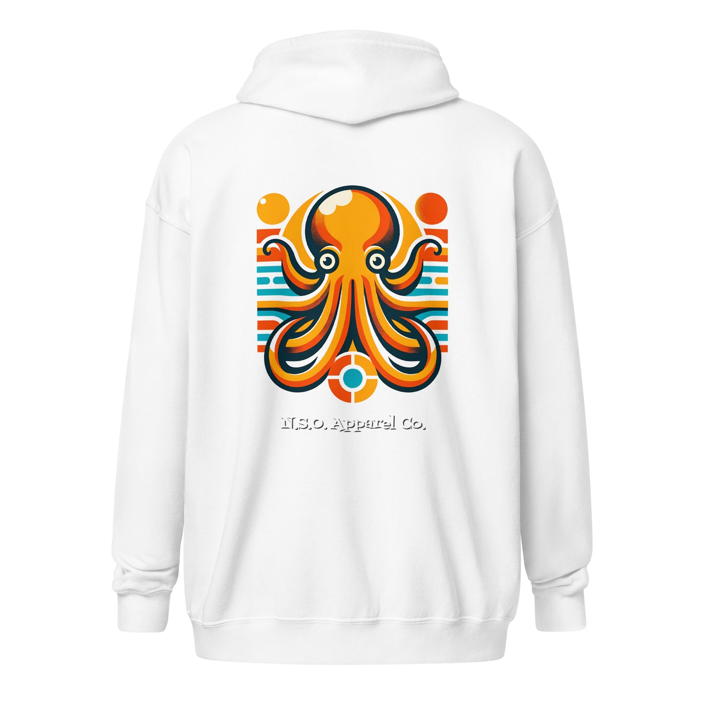 Awesome Orange Octopus No. 7 - zip hoodie (unisex)