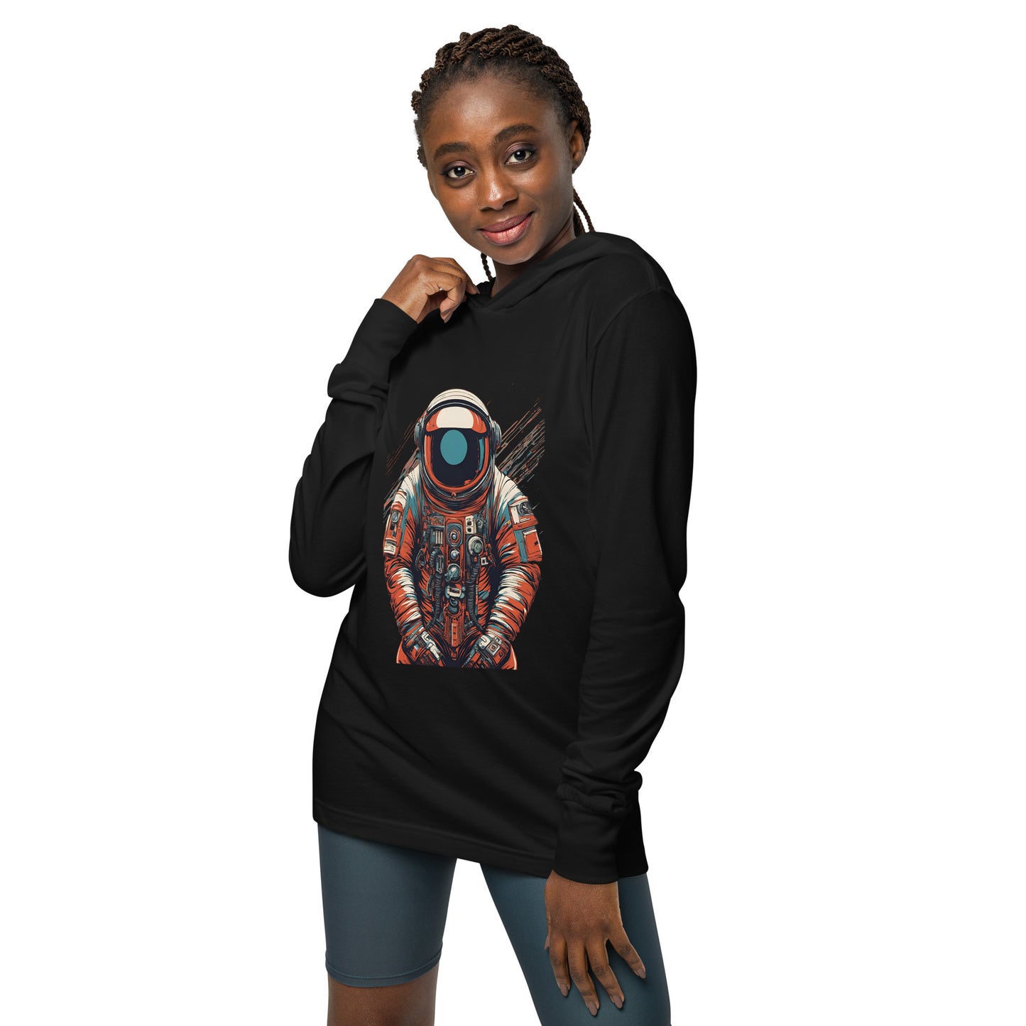 Astronaut No. 9 - Hooded long-sleeve shirt