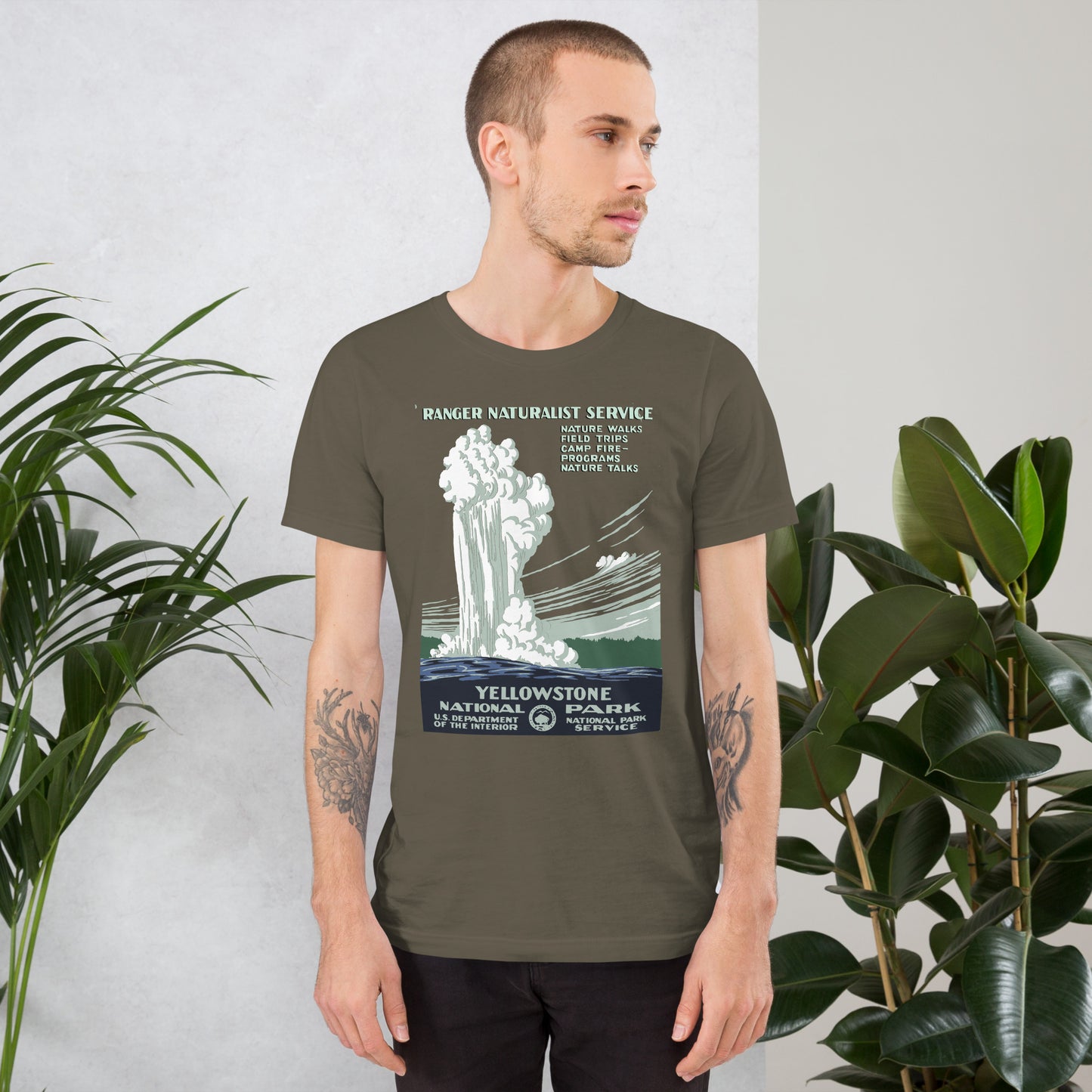 WPA National Park Collection - Yellowstone National Park - Short sleeve t-shirt (unisex)