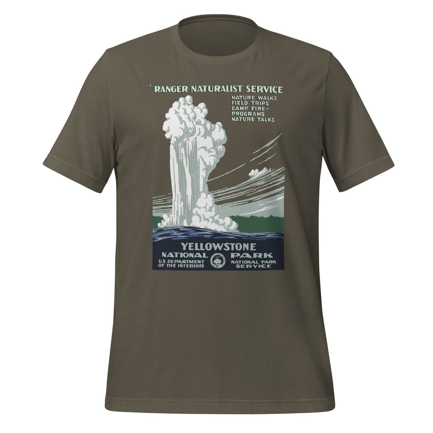 WPA National Park Collection - Yellowstone National Park - Short sleeve t-shirt (unisex)