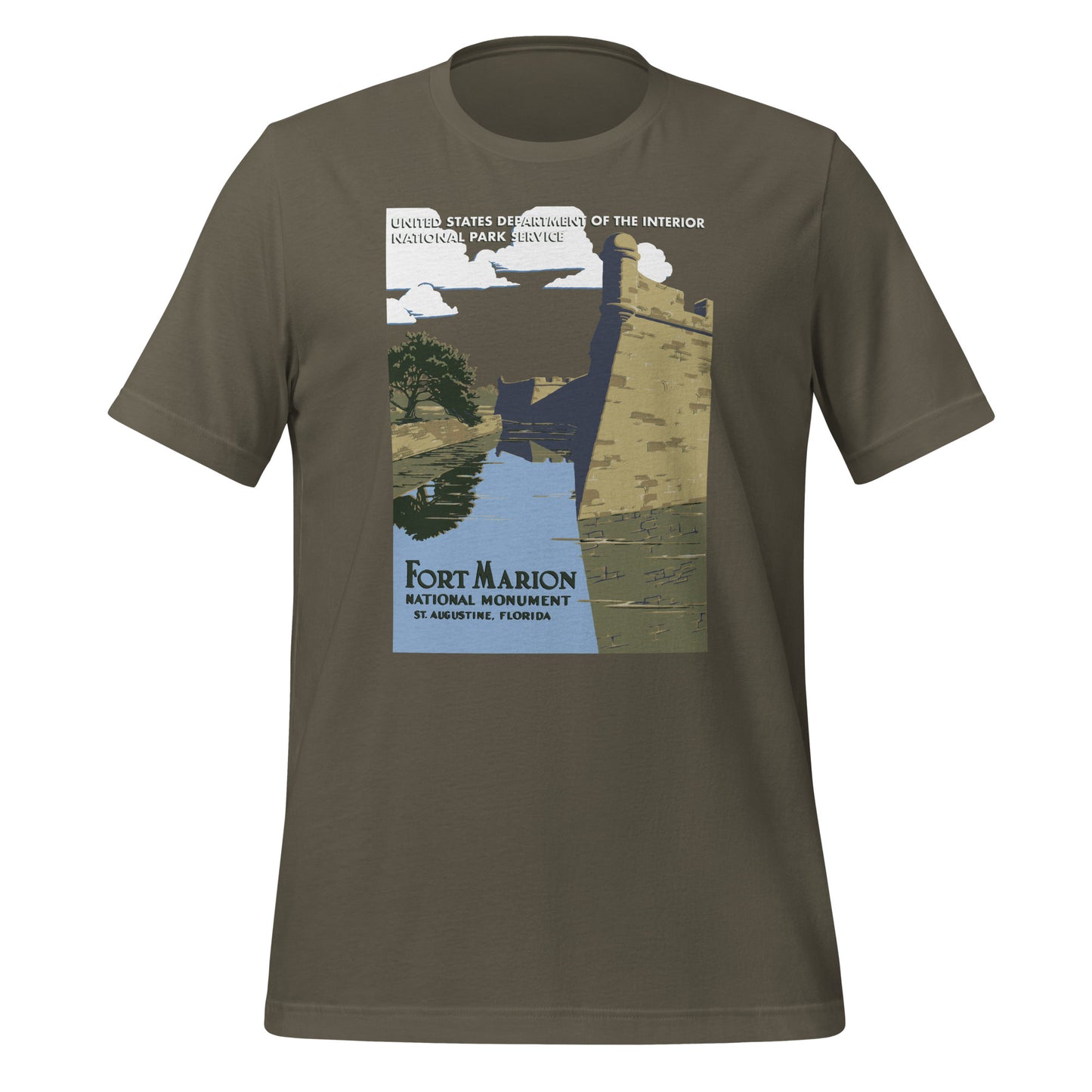 WPA National Park Collection - Fort Marion National Monument (Castillo de San Marcos) - unisex t-shirt