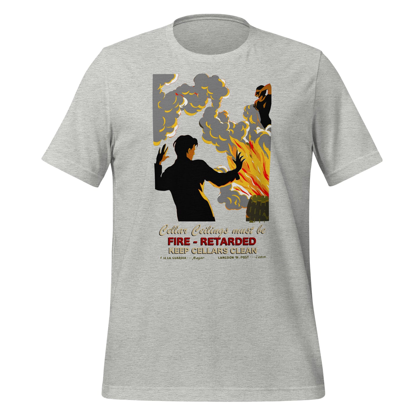 WPA - Caution Cellar Fires - Canvas Tee (unisex)