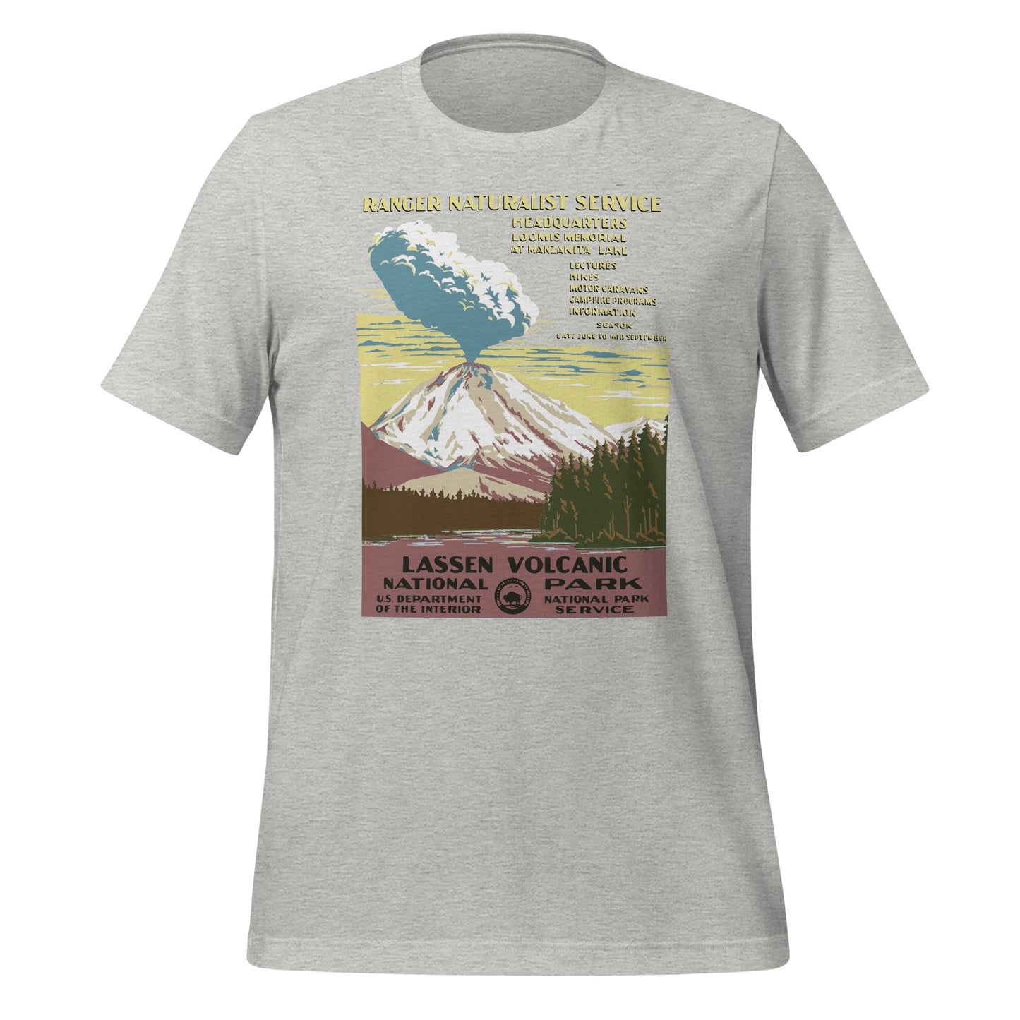 WPA National Park Collection - Lassen Volcanic National Park - Short sleeve t-shirt (unisex)