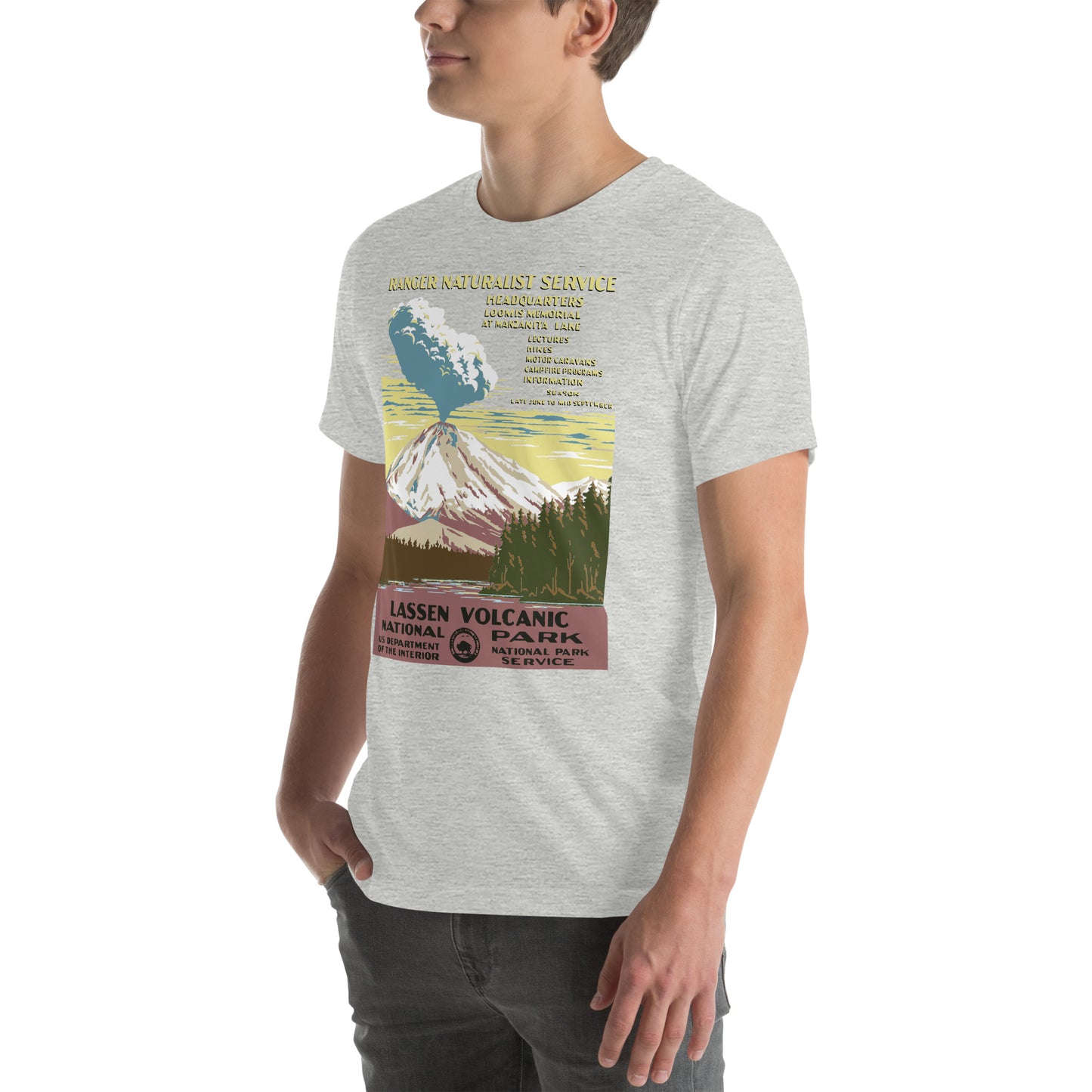 WPA National Park Collection - Lassen Volcanic National Park - Short sleeve t-shirt (unisex)