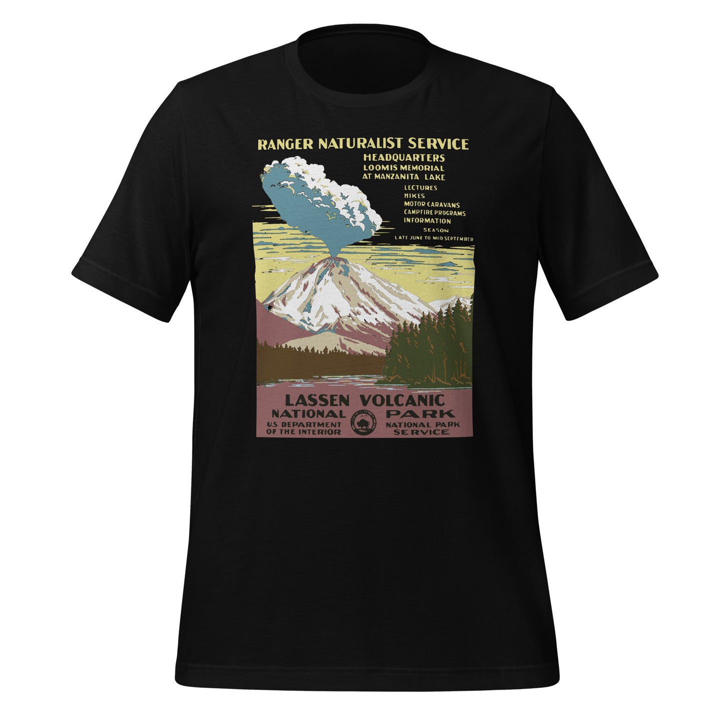 WPA National Park Collection - Lassen Volcanic National Park - Short sleeve t-shirt (unisex)