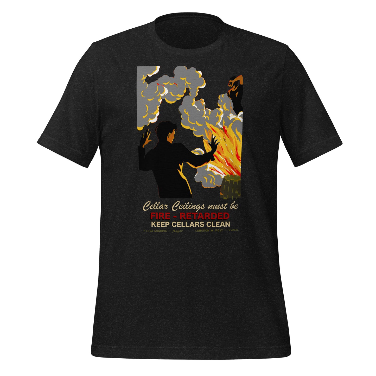 WPA - Caution Cellar Fires - Canvas Tee (unisex)