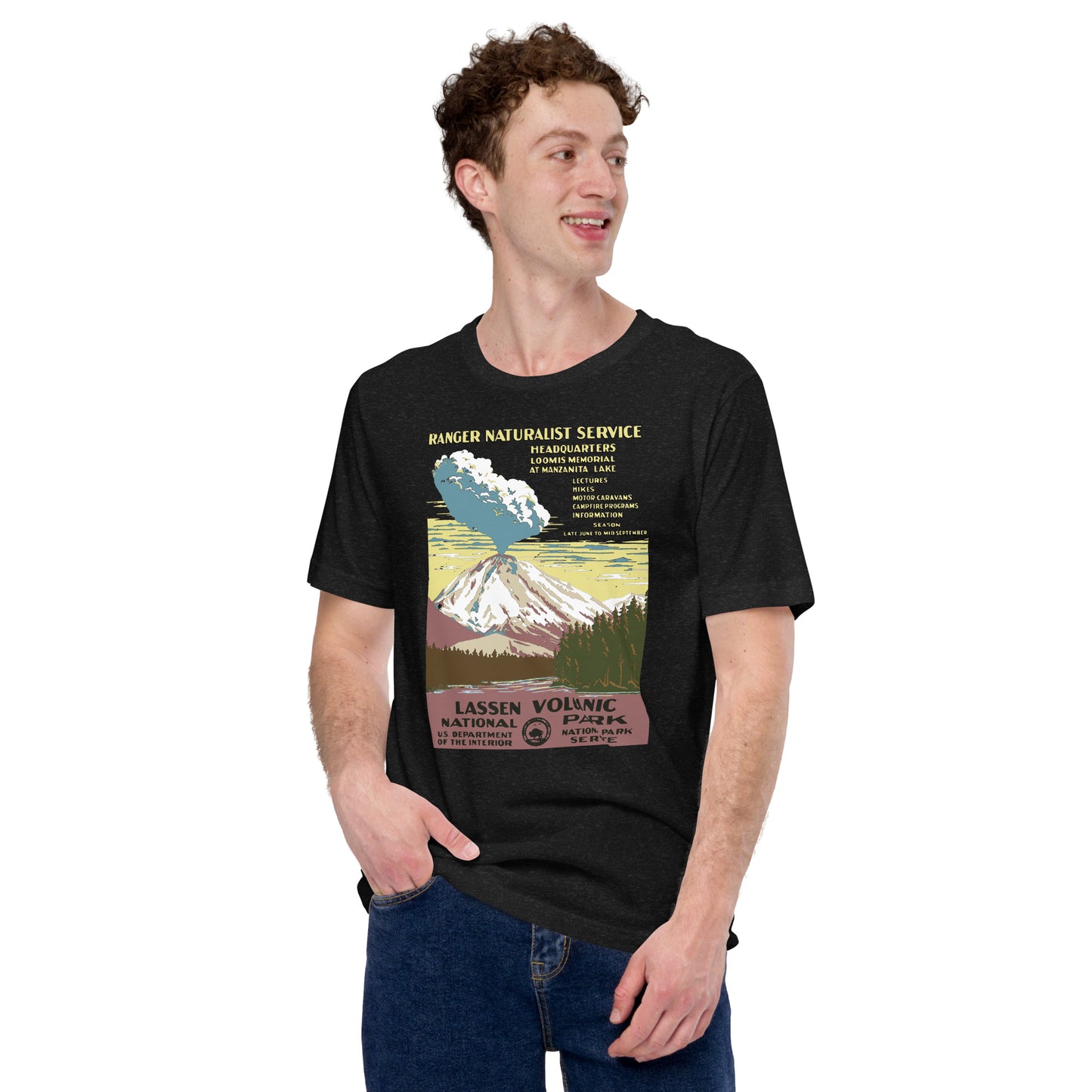 WPA National Park Collection - Lassen Volcanic National Park - Short sleeve t-shirt (unisex)