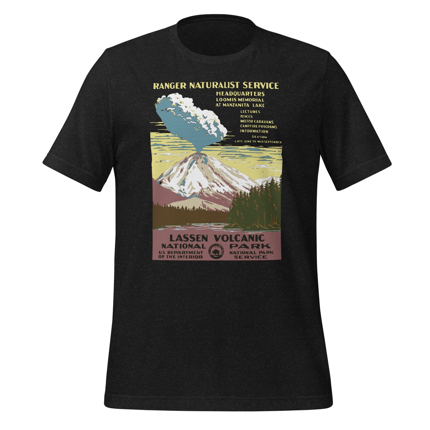 WPA National Park Collection - Lassen Volcanic National Park - Short sleeve t-shirt (unisex)