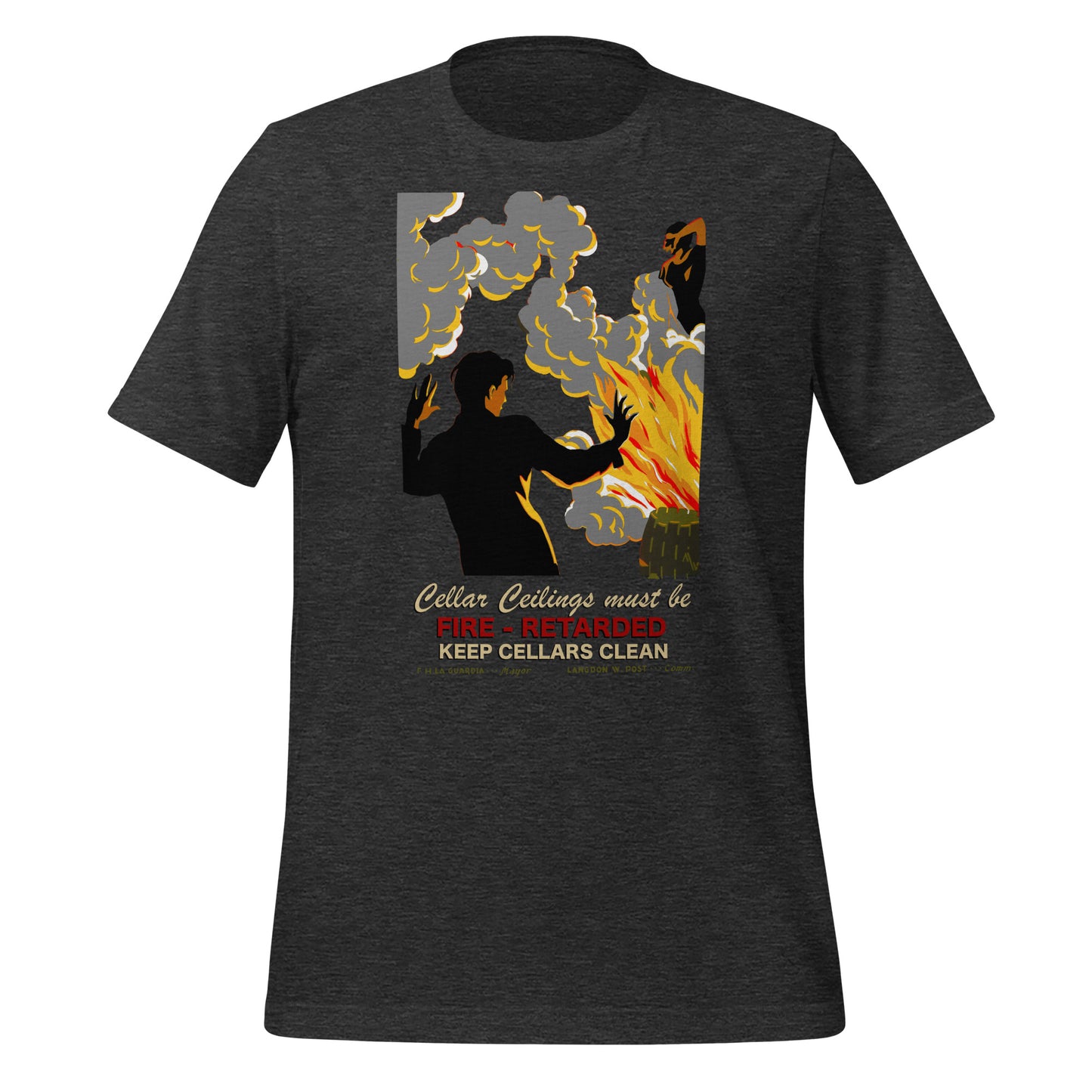 WPA - Caution Cellar Fires - Canvas Tee (unisex)