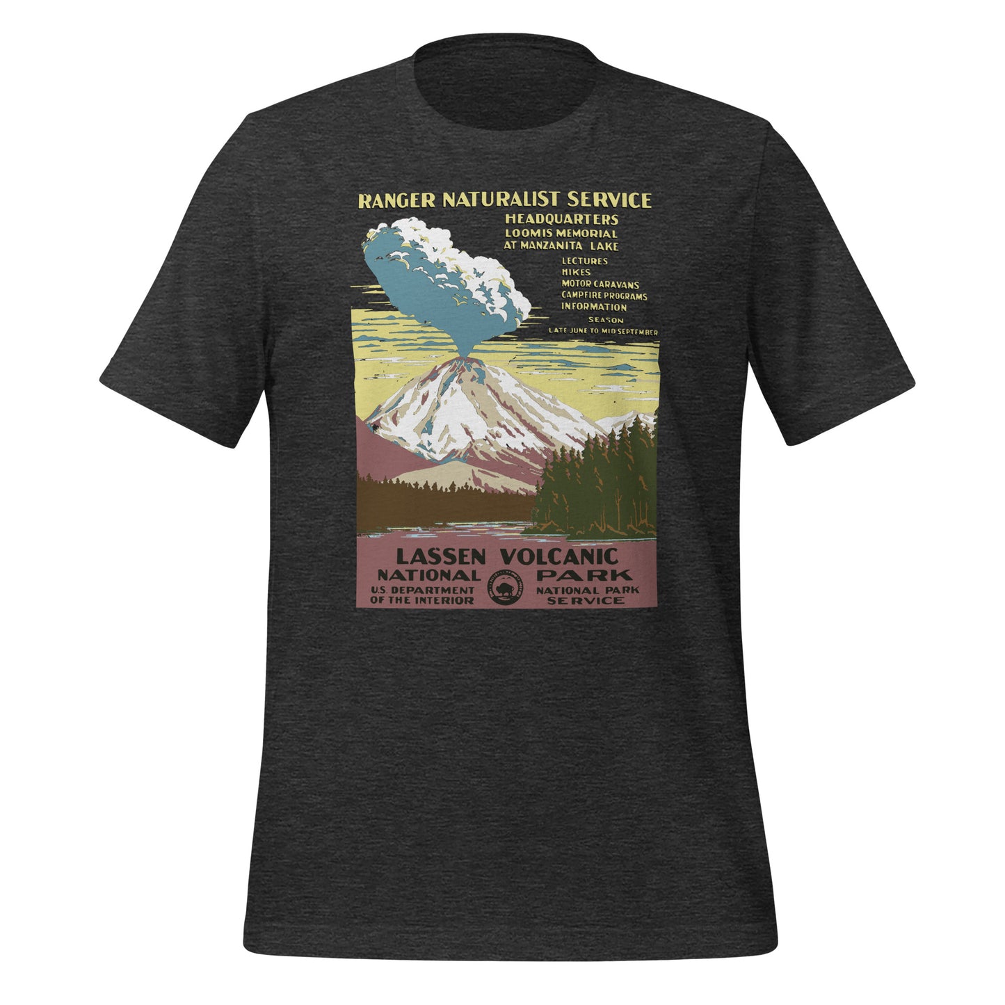 WPA National Park Collection - Lassen Volcanic National Park - Short sleeve t-shirt (unisex)