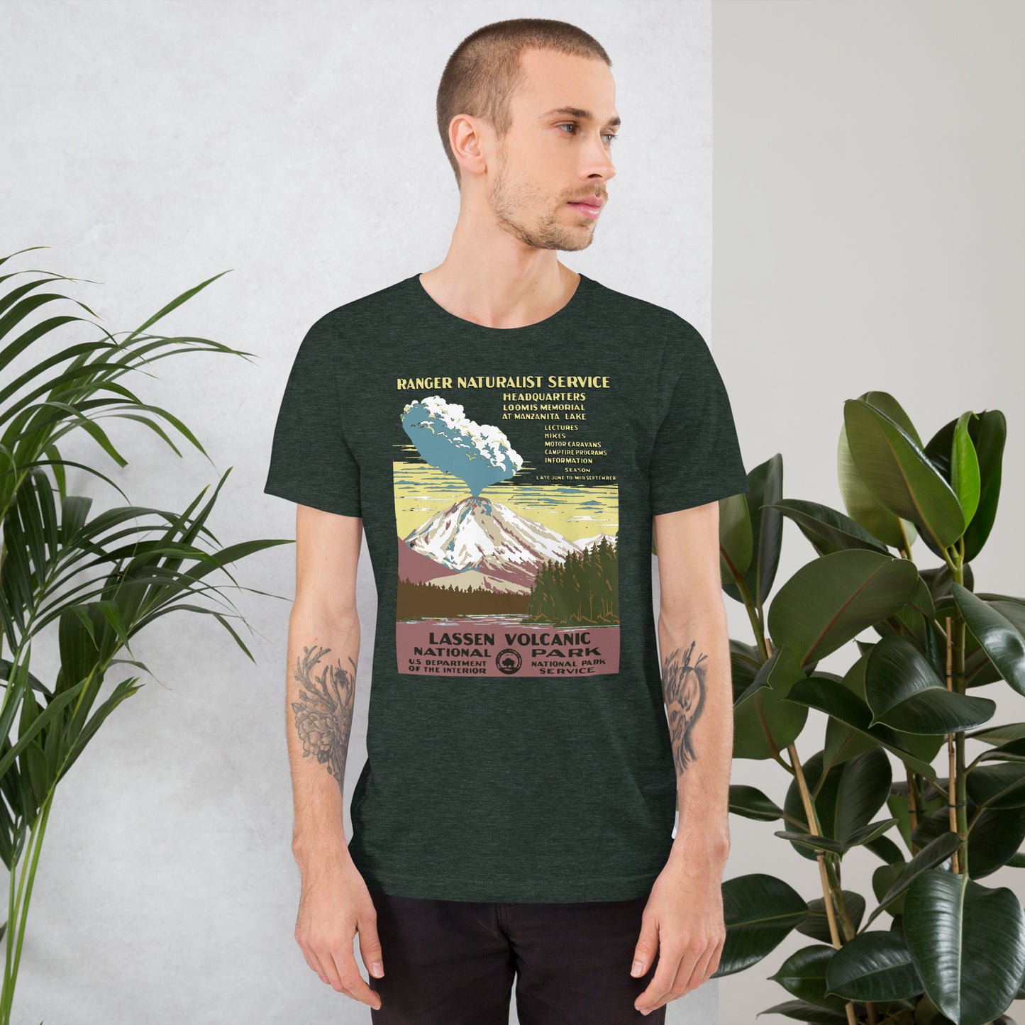 WPA National Park Collection - Lassen Volcanic National Park - Short sleeve t-shirt (unisex)