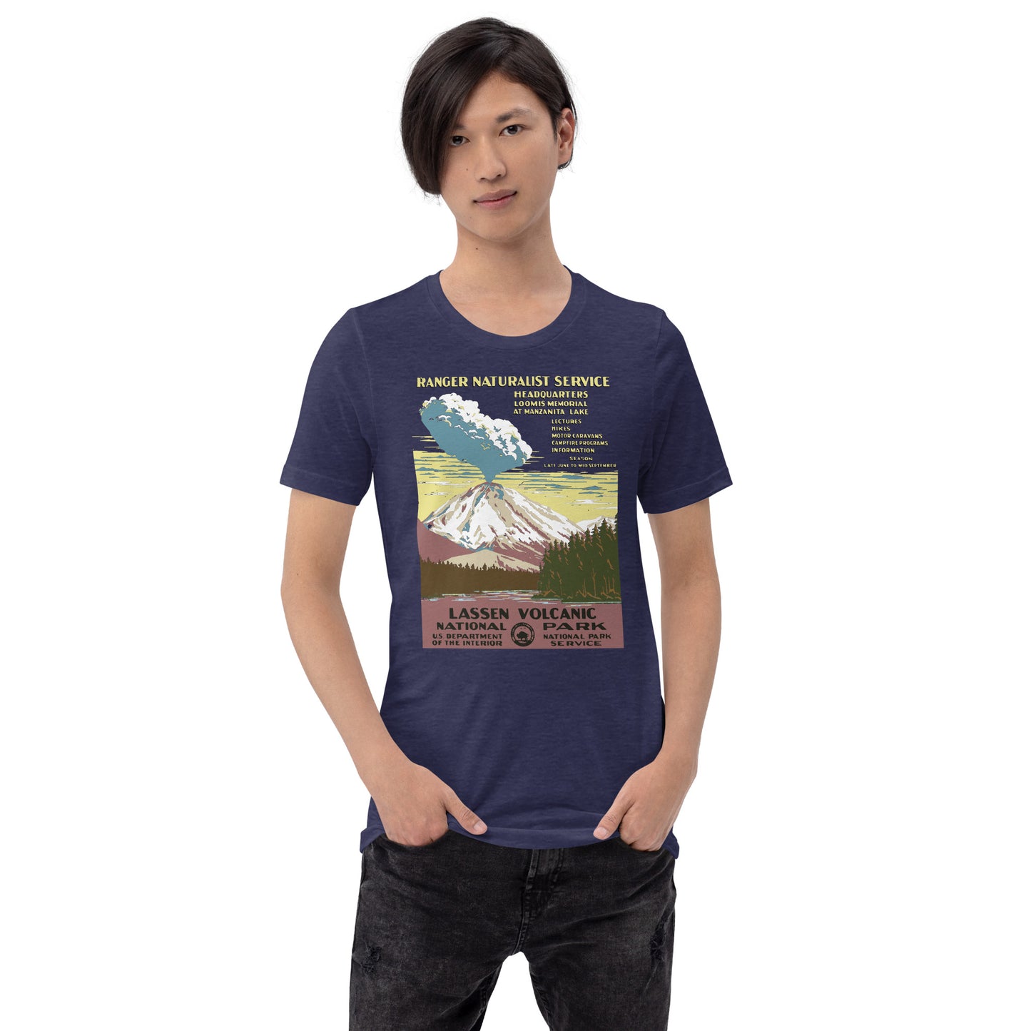 WPA National Park Collection - Lassen Volcanic National Park - Short sleeve t-shirt (unisex)