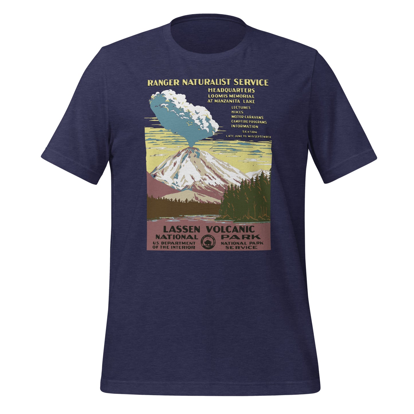 WPA National Park Collection - Lassen Volcanic National Park - Short sleeve t-shirt (unisex)