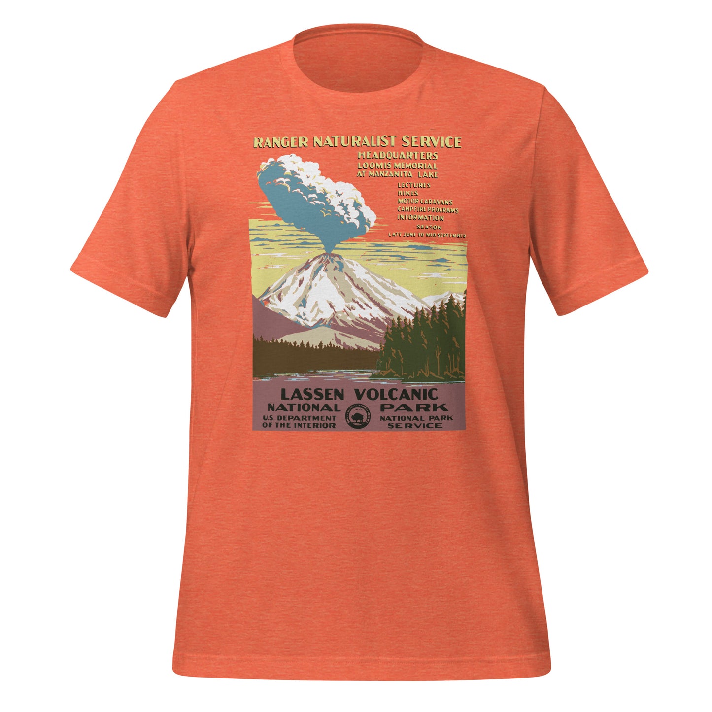 WPA National Park Collection - Lassen Volcanic National Park - Short sleeve t-shirt (unisex)