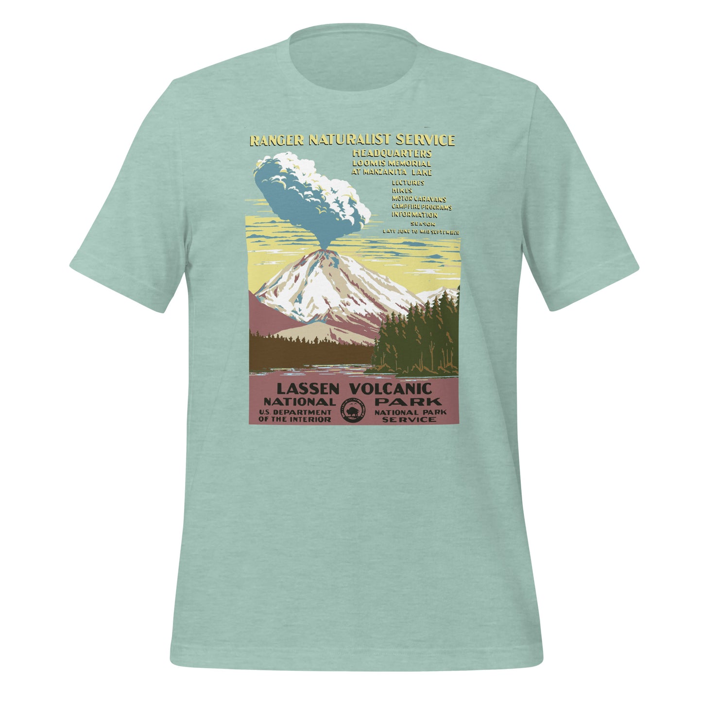 WPA National Park Collection - Lassen Volcanic National Park - Short sleeve t-shirt (unisex)