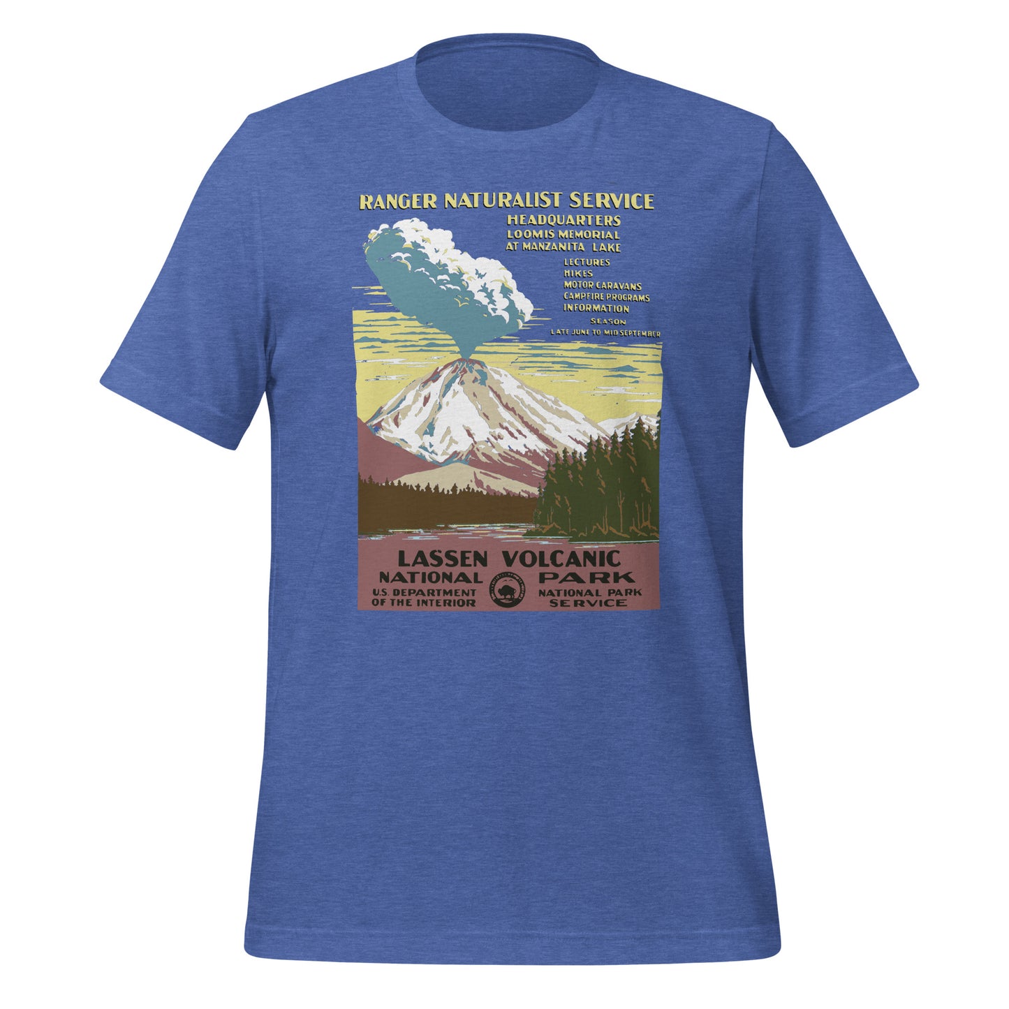 WPA National Park Collection - Lassen Volcanic National Park - Short sleeve t-shirt (unisex)