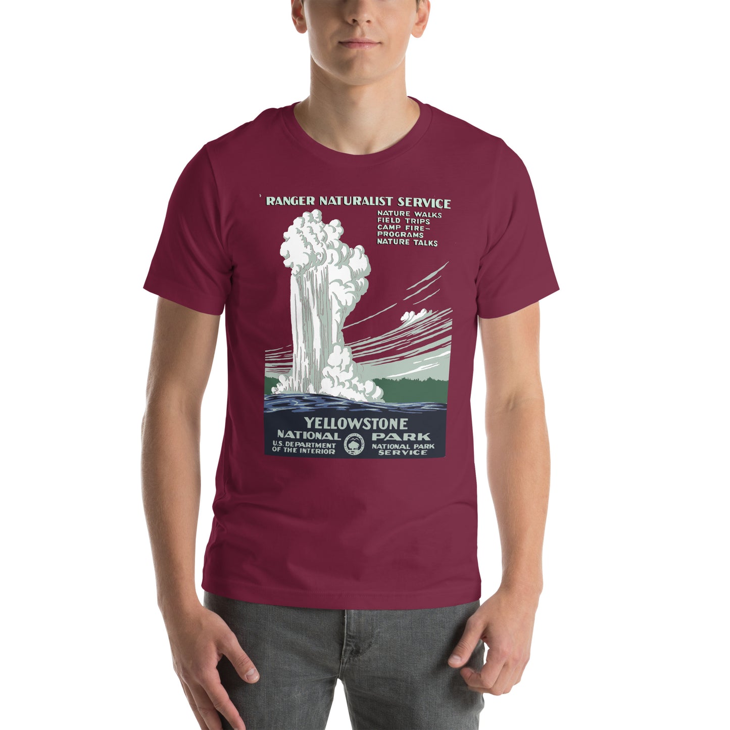 WPA National Park Collection - Yellowstone National Park - Short sleeve t-shirt (unisex)