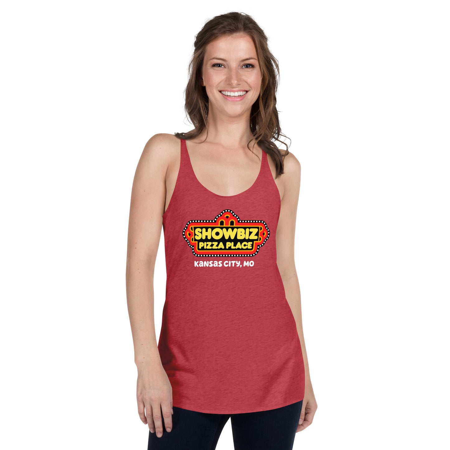 Forgotten Brands - Showbiz Pizza Place - Women's Racerback Tank