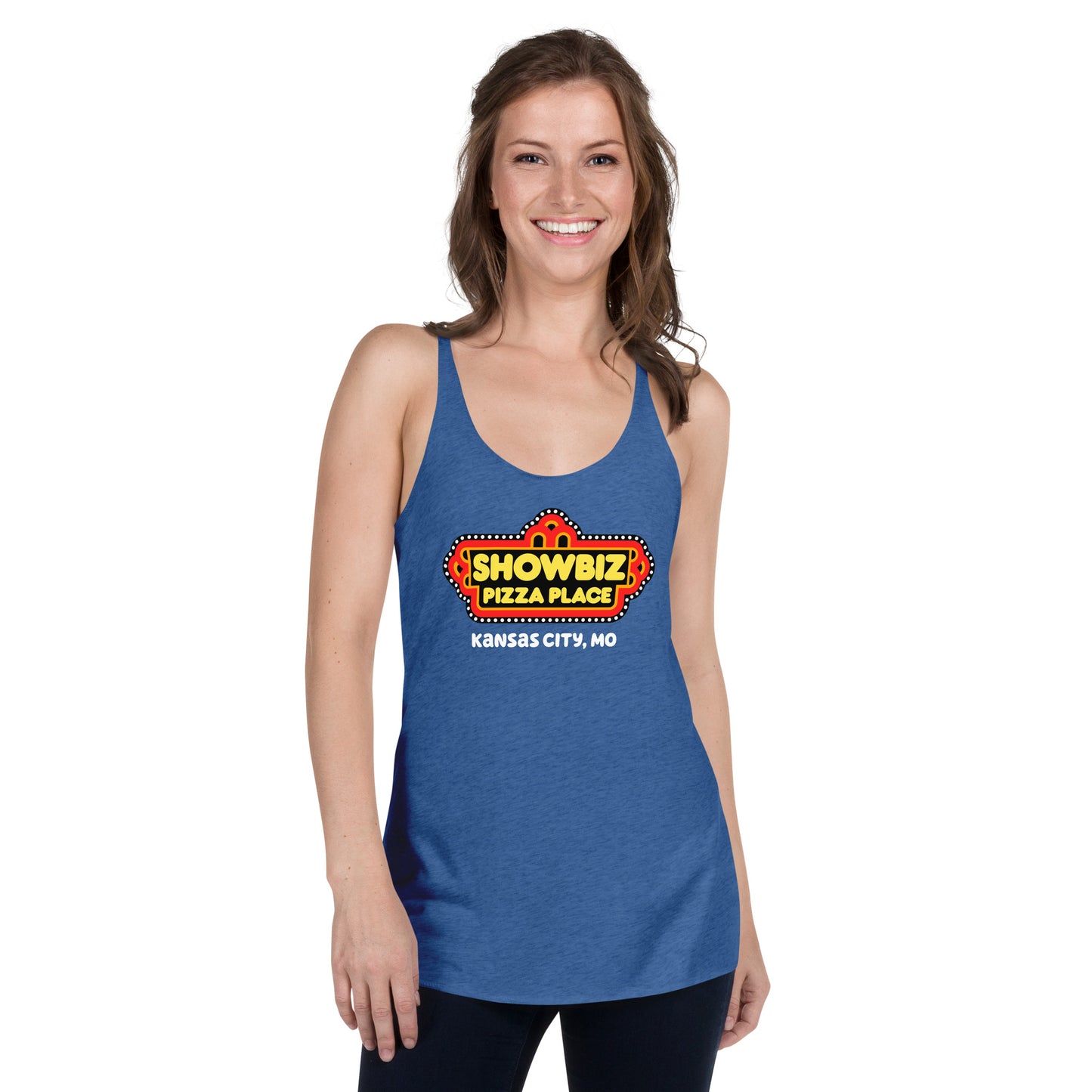 Forgotten Brands - Showbiz Pizza Place - Women's Racerback Tank