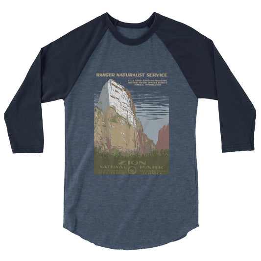 WPA National Park Collection - Zion National Park - 3/4 sleeve raglan