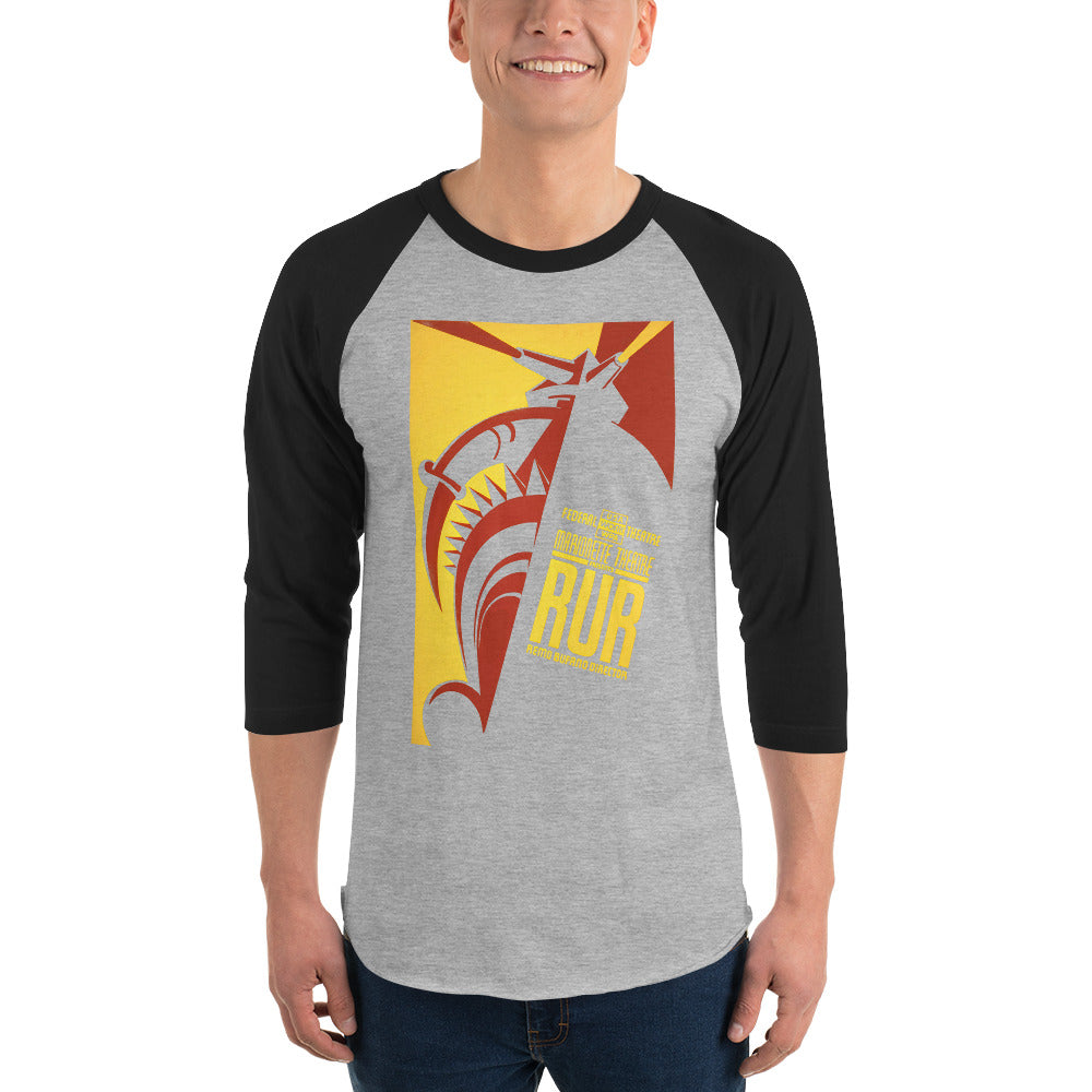 Rosssum's Universal Robots (RUR) - WPA Artwork - 3/4 sleeve raglan